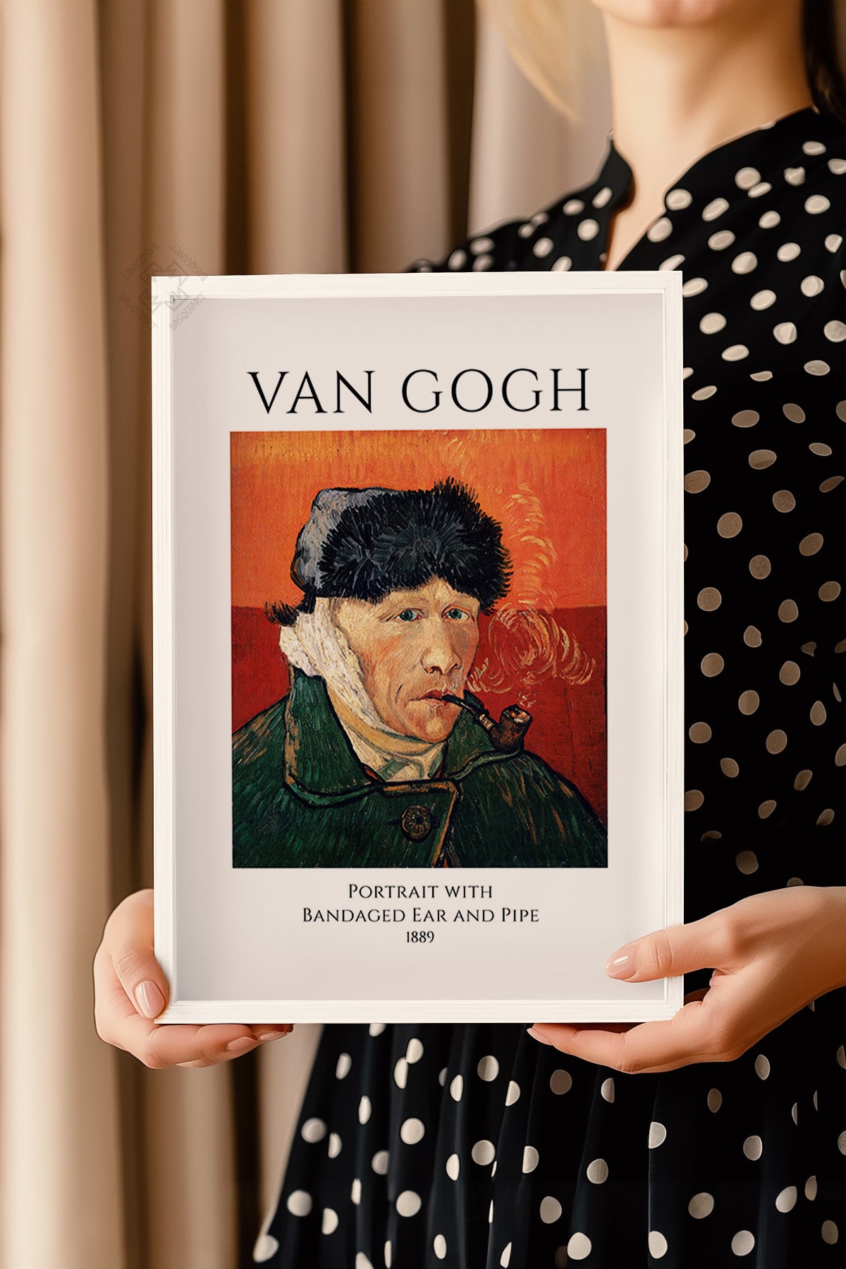 Vincent Van Gogh Serisi Beyaz Çerçeveli Poster, Tablo Duvar Dekoru No:26