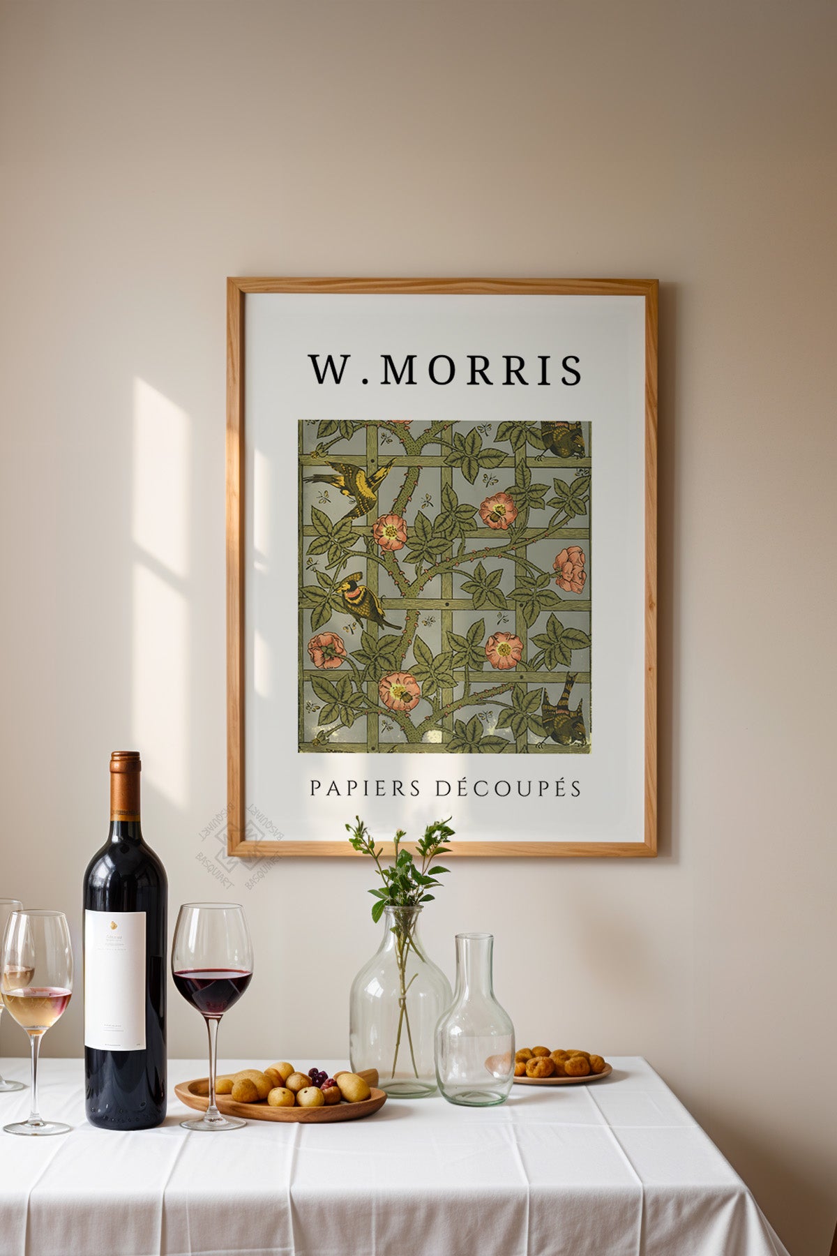 William Morris Serisi Ahşap Çerçeveli Poster, Tablo Duvar Dekoru No:4
