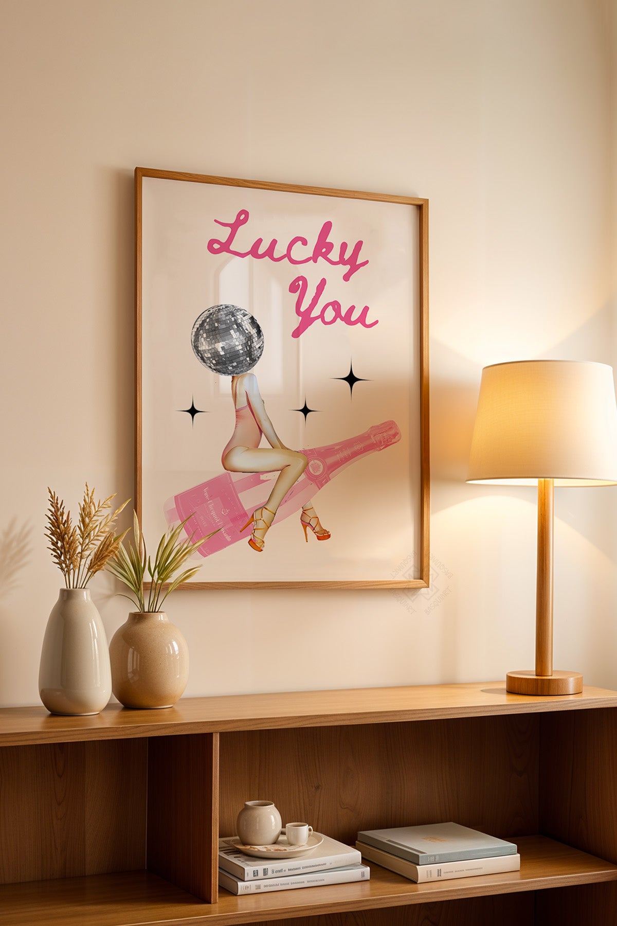 Lucky You Serisi Ahşap Çerçeveli Poster, Tablo Duvar Dekoru No:49