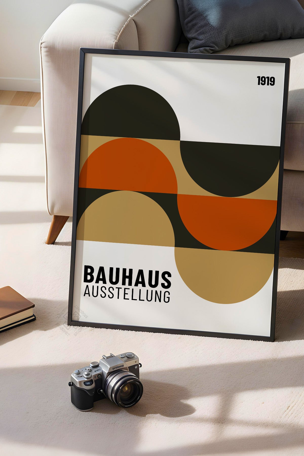 Bauhaus Serisi Siyah Çerçeveli Poster, Tablo No:89
