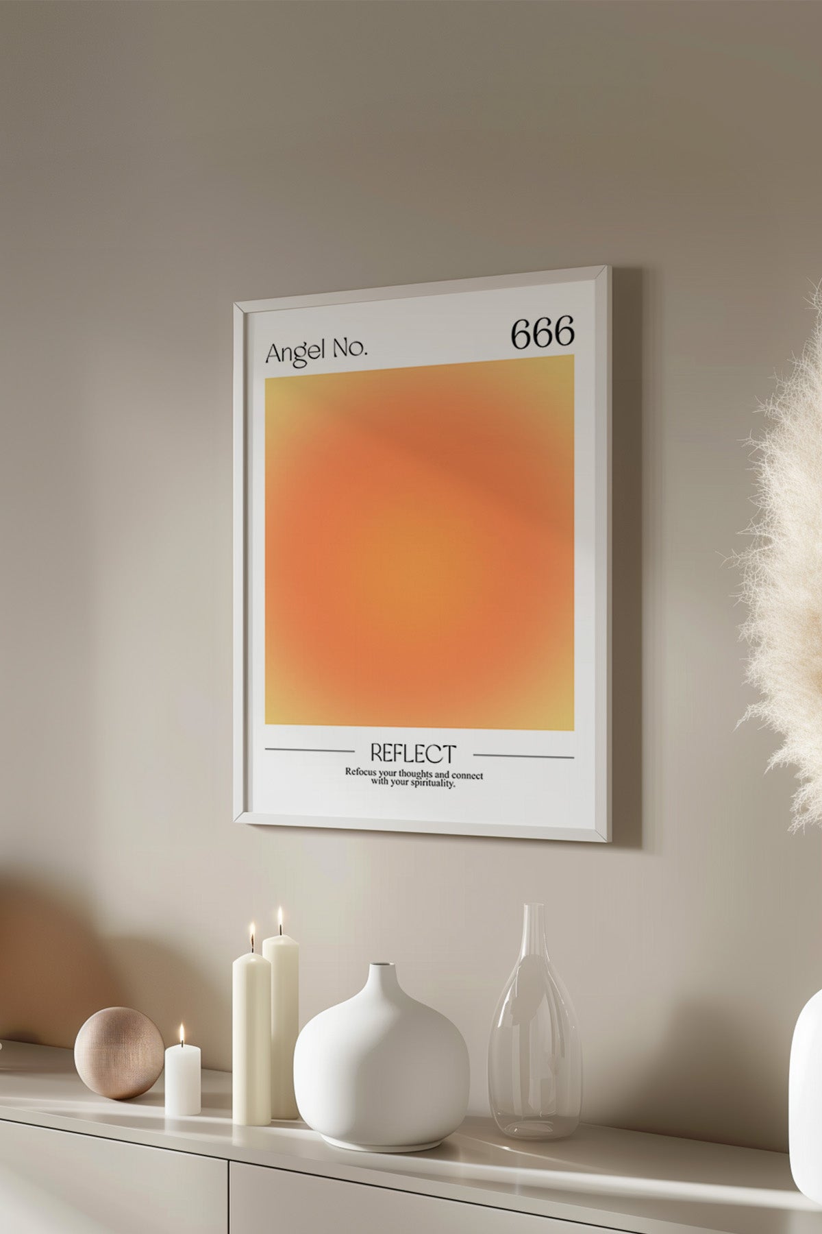 Aura Serisi Beyaz Çerçeveli Poster, Tablo No:10