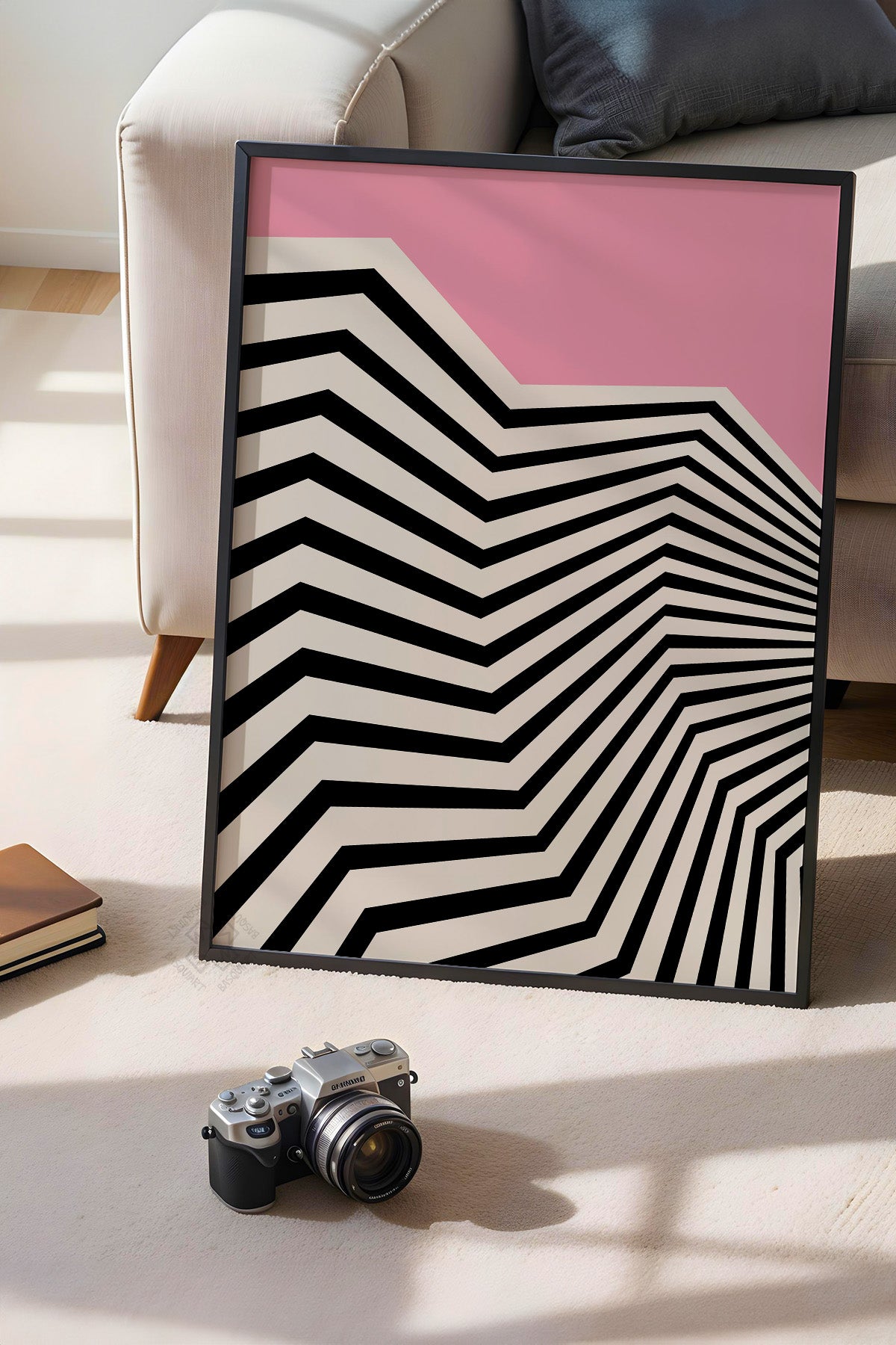 Bauhaus Serisi Siyah Çerçeveli Poster, Tablo No:65