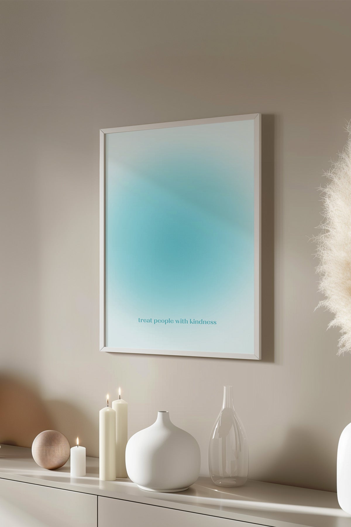 Aura Serisi Beyaz Çerçeveli Poster, Tablo No:181