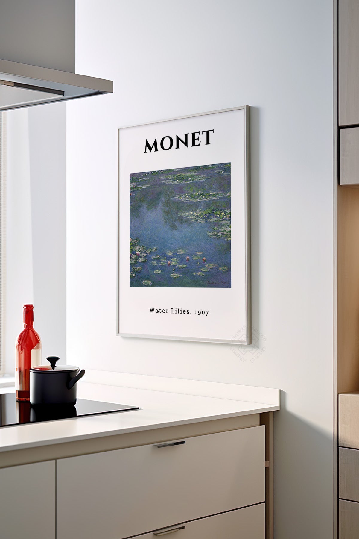 Claude Monet Serisi Beyaz Çerçeveli Poster, Tablo Duvar Dekoru No:13