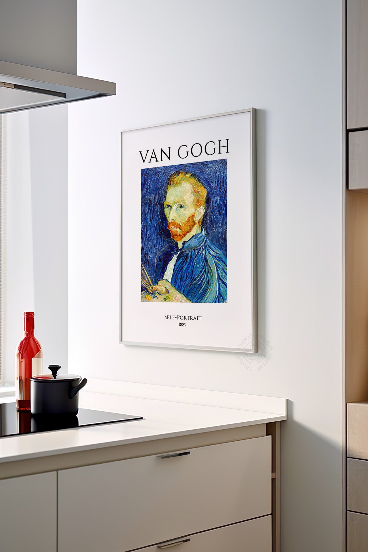 Vincent Van Gogh Serisi Beyaz Çerçeveli Poster, Tablo Duvar Dekoru No:27