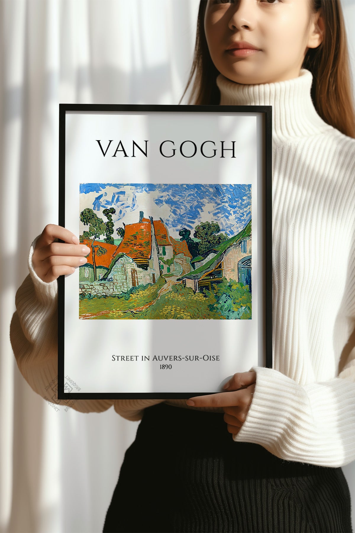Vincent Van Gogh Serisi Siyah Çerçeveli Poster, Tablo Duvar Dekoru No:18