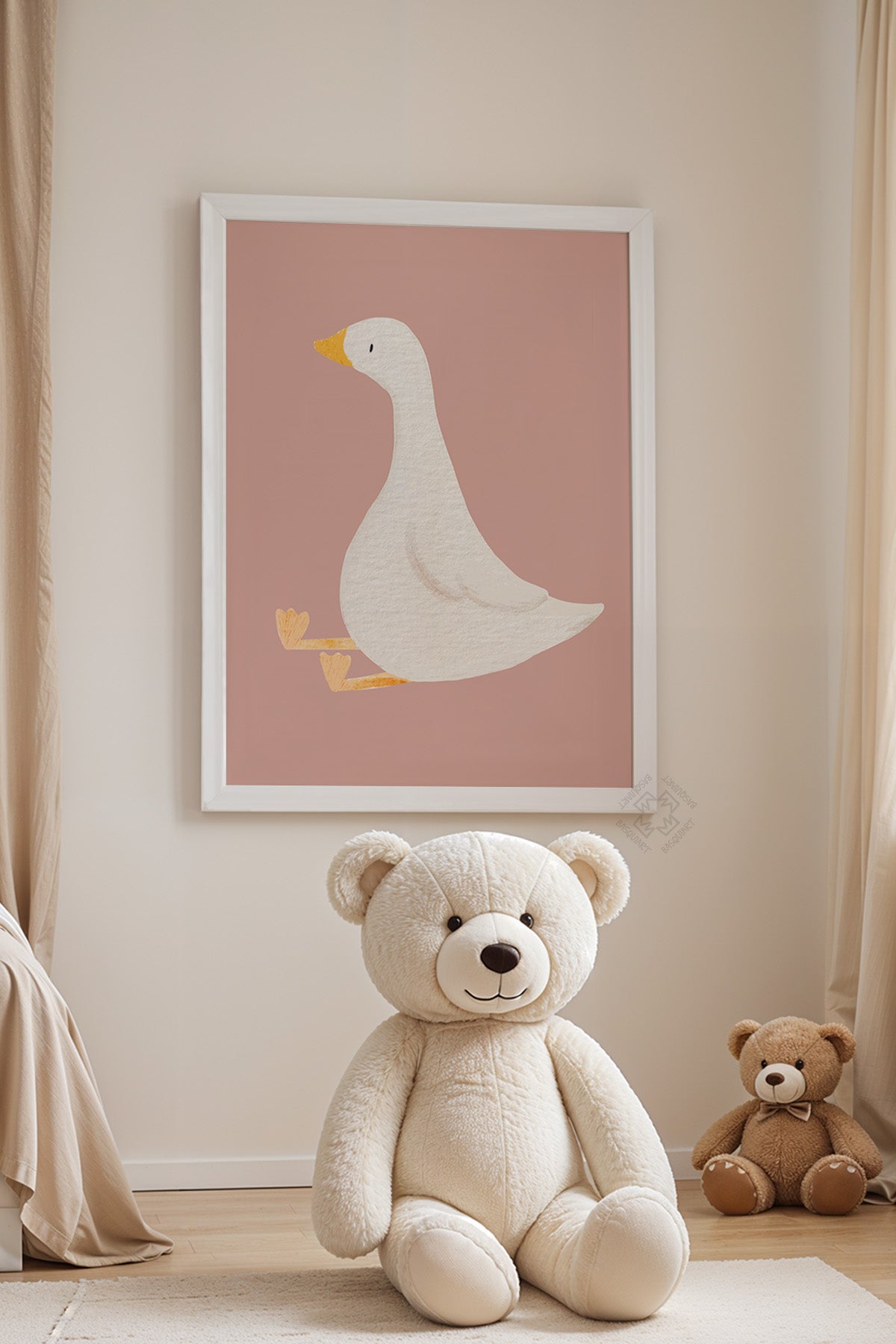 Çocuk Odası, Bebek Odası Beyaz Çerçeveli Poster, Tablo No:67