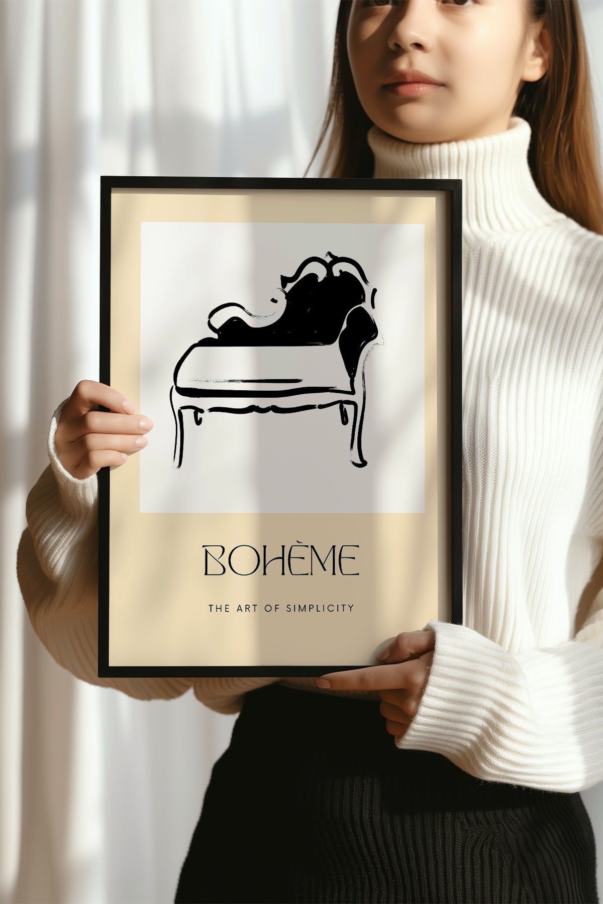 Bohemian Serisi Siyah Çerçeveli Poster, Tablo No:77