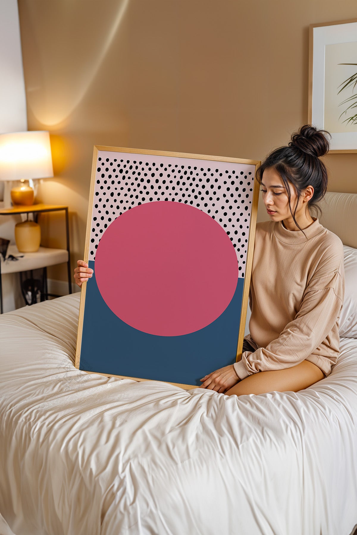 Bauhaus Serisi Ahşap Çerçeveli Poster, Tablo No:74