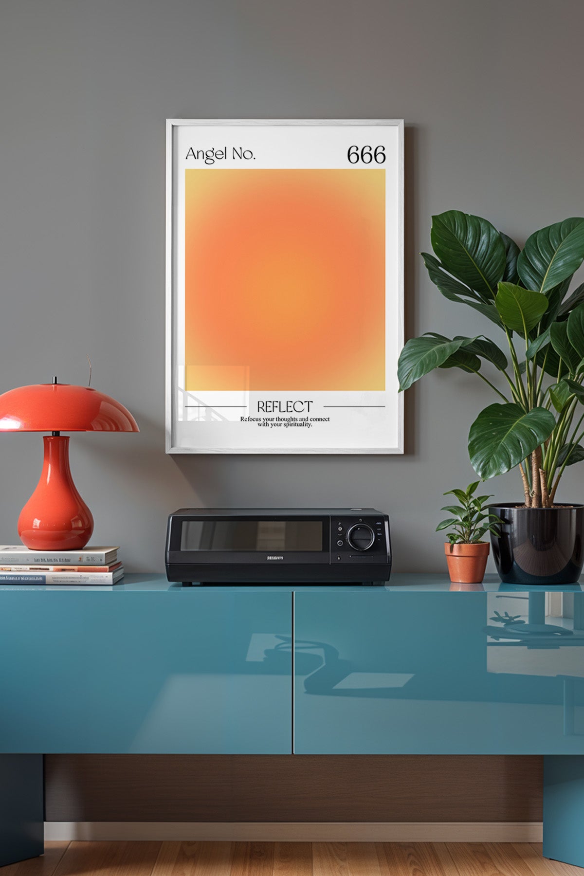Aura Serisi Beyaz Çerçeveli Poster, Tablo No:10