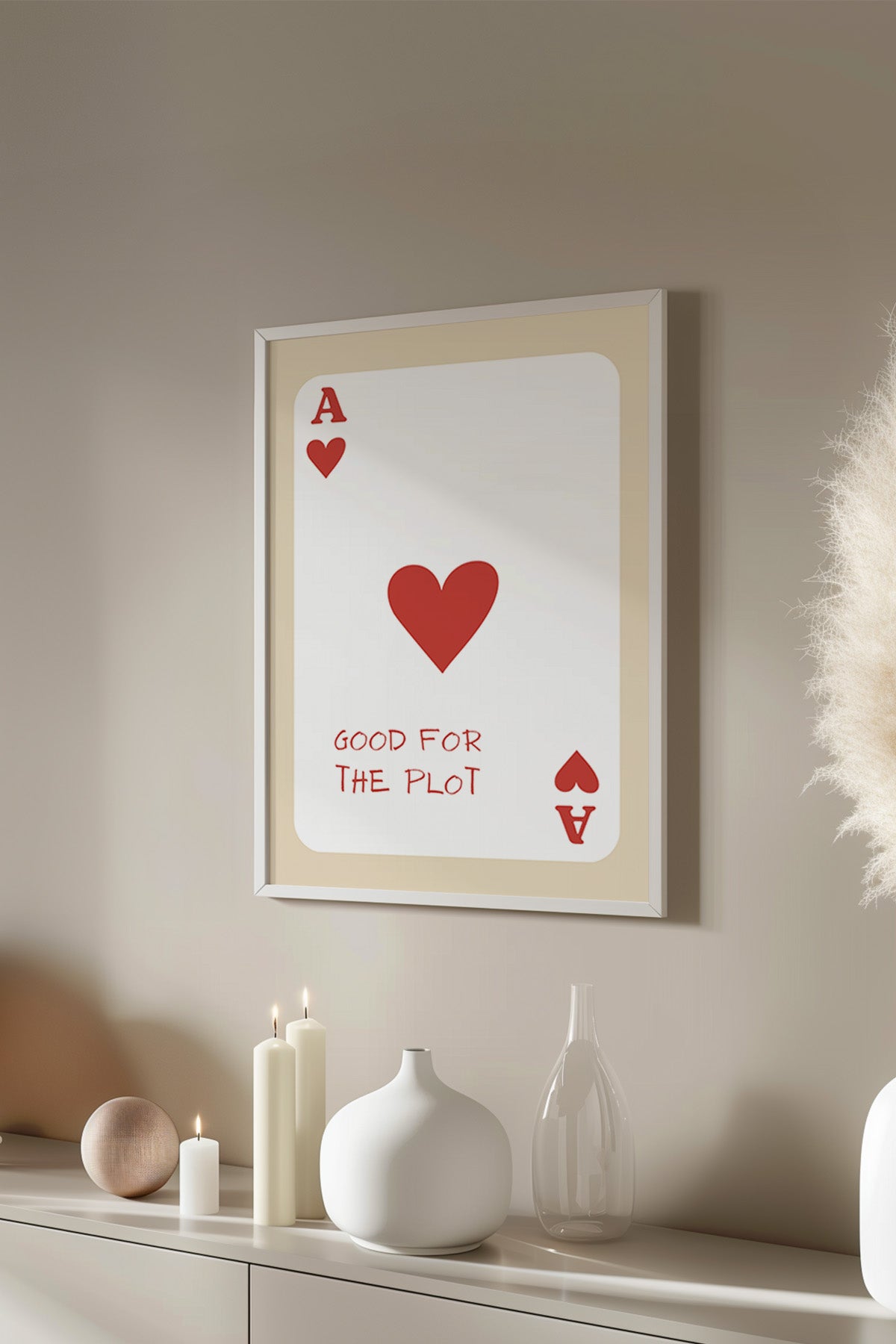 Lucky You Serisi Beyaz Çerçeveli Poster, Tablo Duvar Dekoru No:68