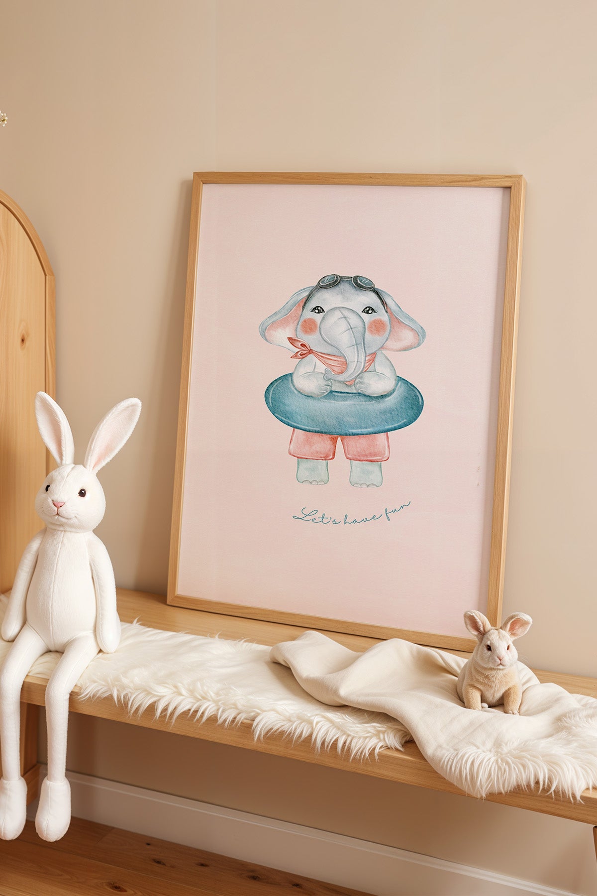 Çocuk Odası, Bebek Odası Ahşap Çerçeveli Poster, Tablo No:34