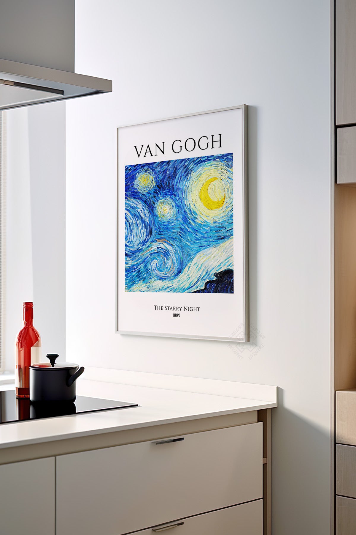 Vincent Van Gogh Serisi Beyaz Çerçeveli Poster, Tablo Duvar Dekoru No:2