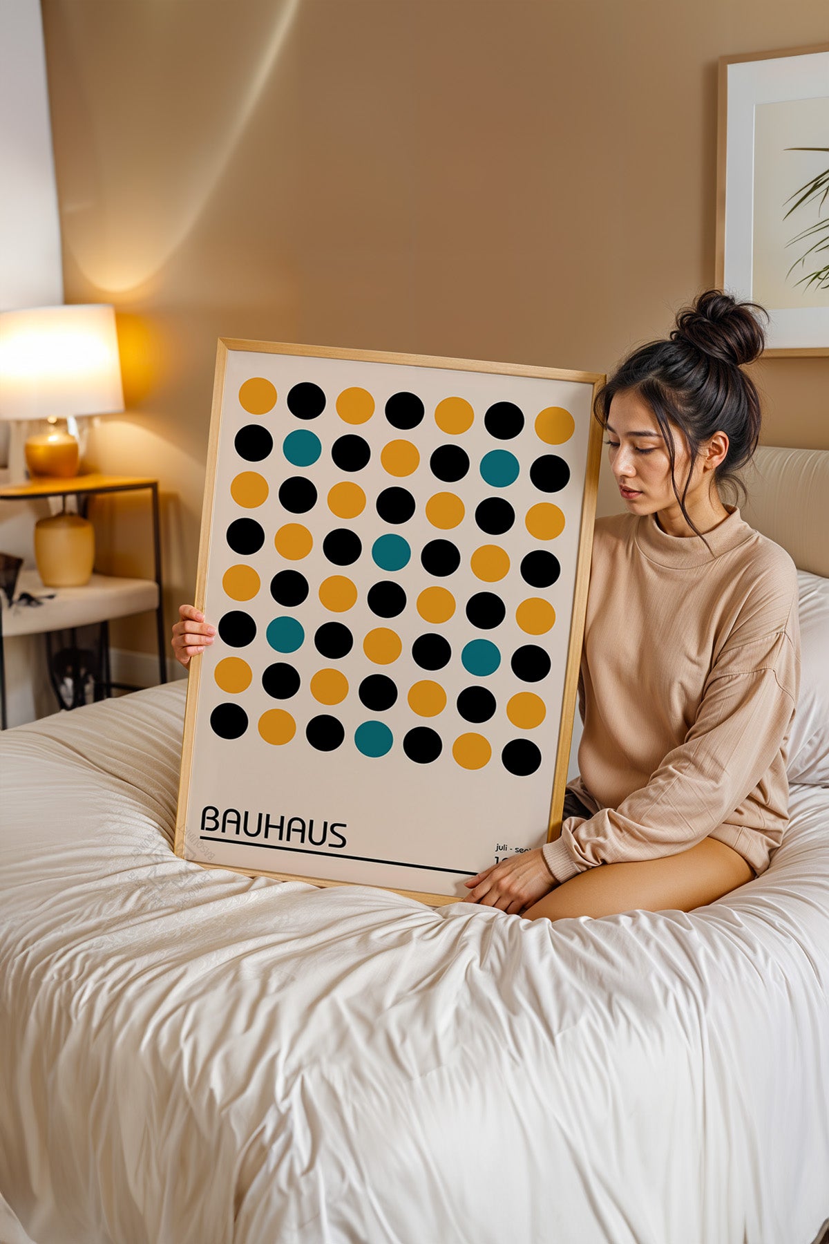 Bauhaus Serisi Ahşap Çerçeveli Poster, Tablo No:31
