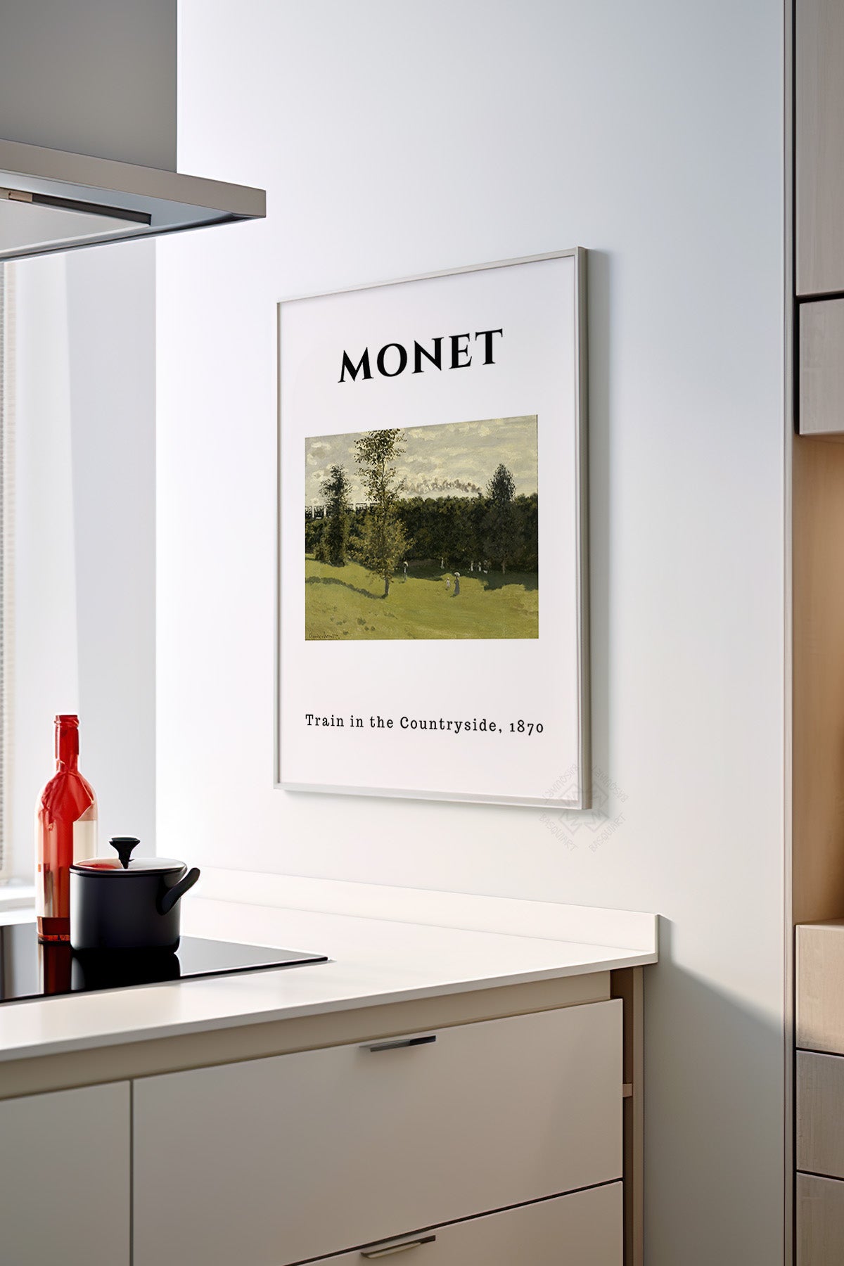 Claude Monet Serisi Beyaz Çerçeveli Poster, Tablo Duvar Dekoru No:15