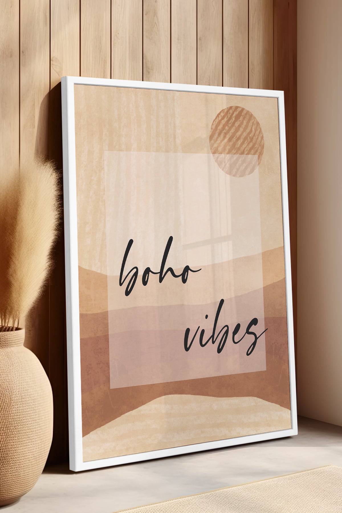 Bohemian Serisi Beyaz Çerçeveli Poster, Tablo No:5