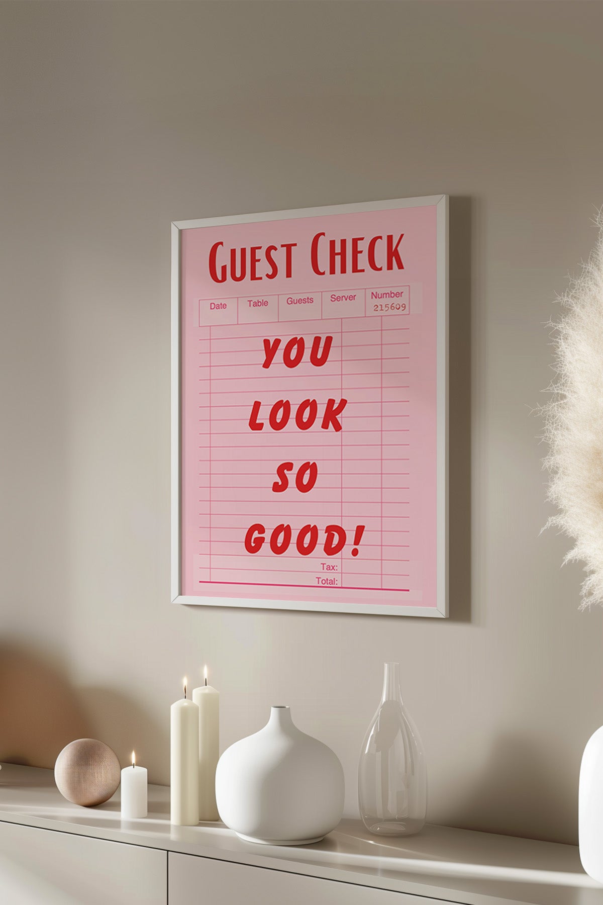 Lucky You Serisi Beyaz Çerçeveli Poster, Tablo Duvar Dekoru No:82