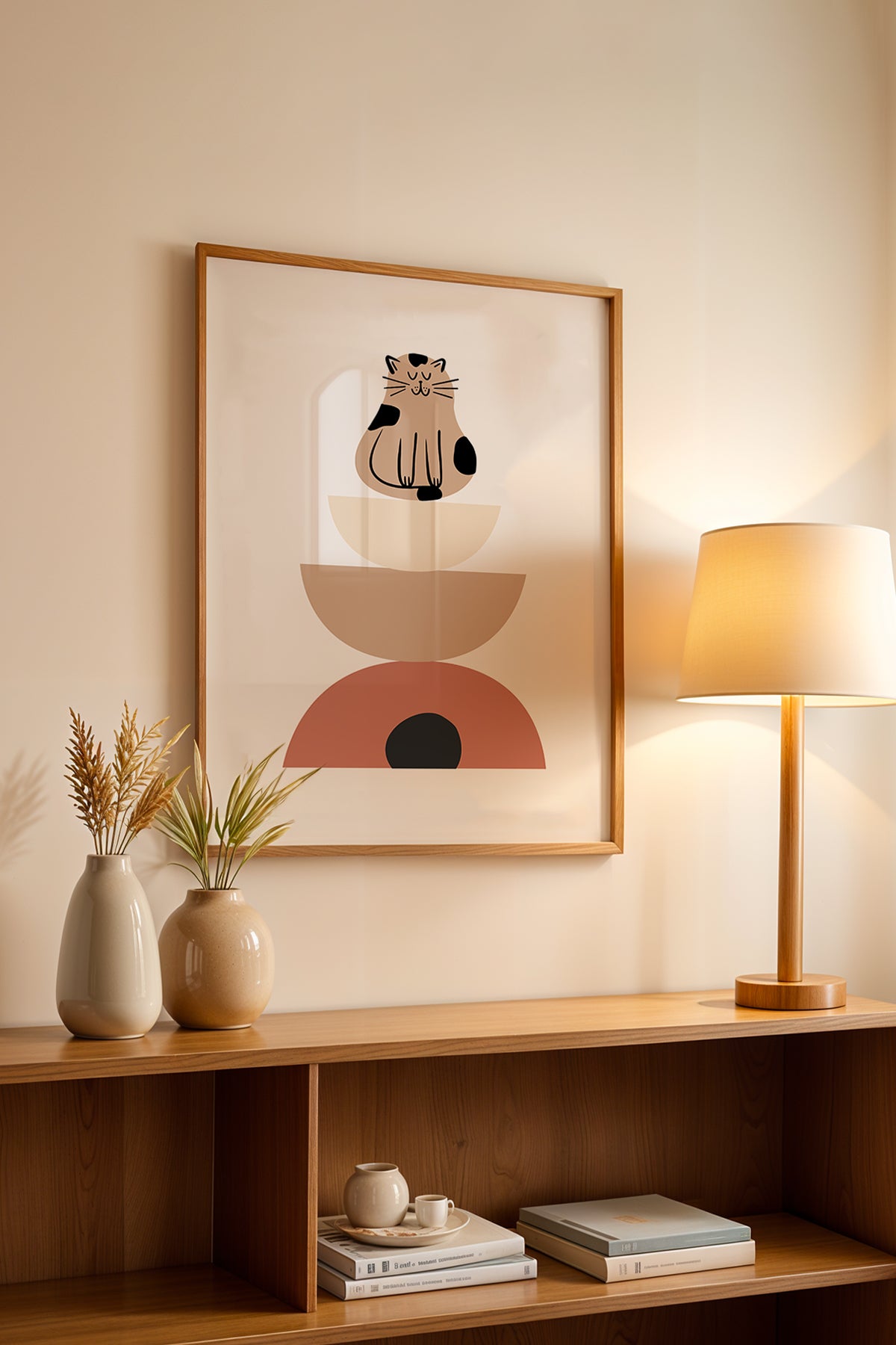 Bohemian Serisi Ahşap Çerçeveli Poster, Tablo No:19
