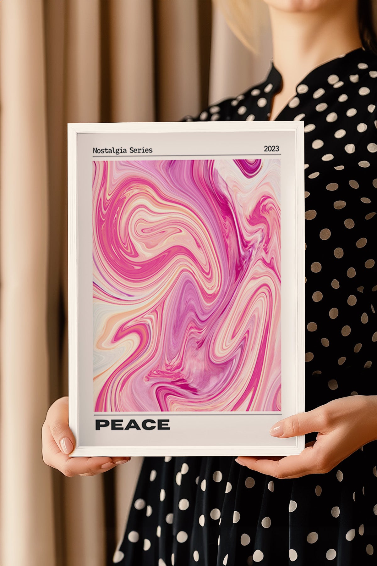 Aura Serisi Beyaz Çerçeveli Poster, Tablo No:130