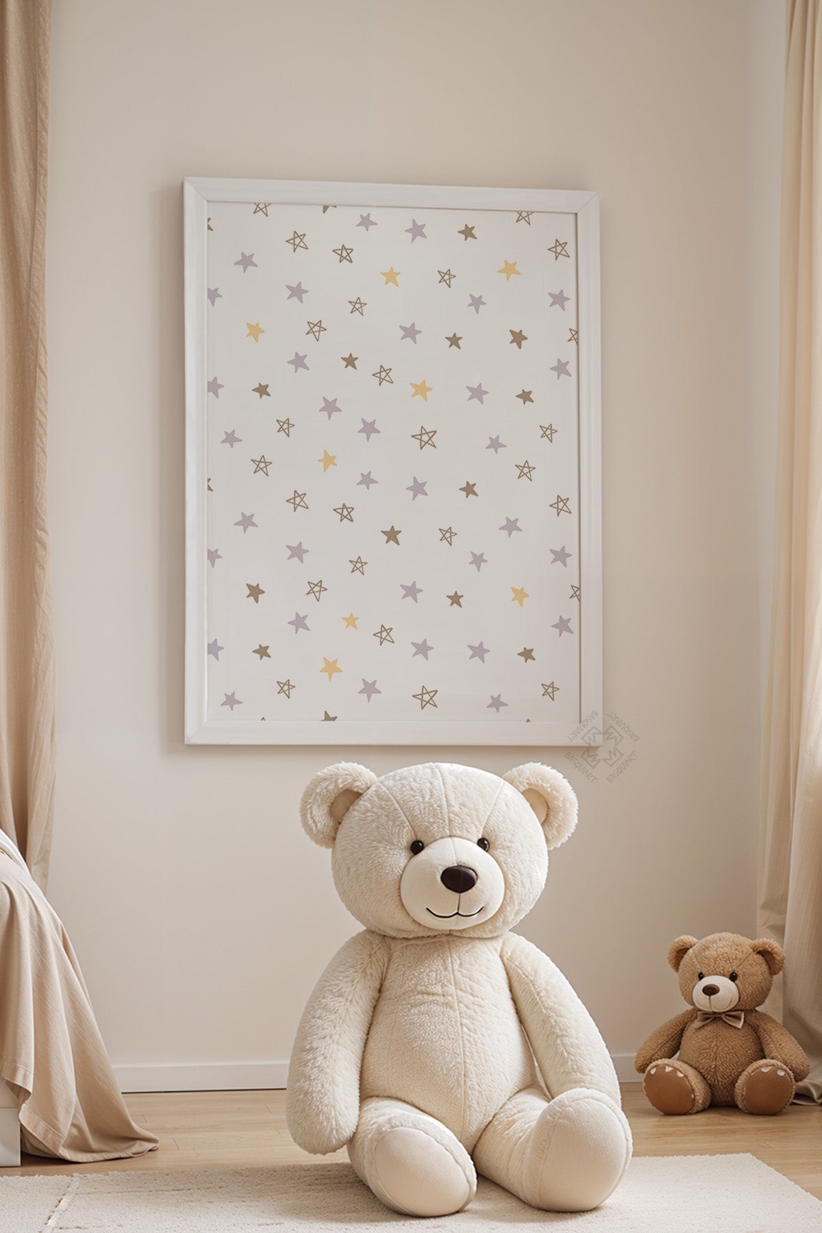 Çocuk Odası, Bebek Odası Beyaz Çerçeveli Poster, Tablo No:26
