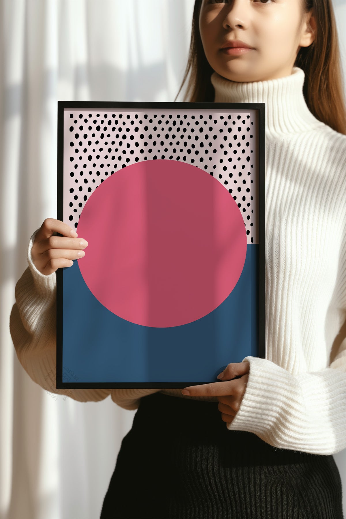 Bauhaus Serisi Siyah Çerçeveli Poster, Tablo No:74