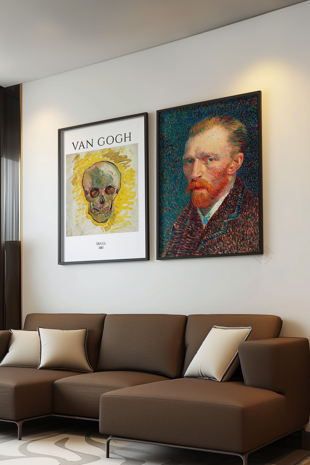 Van Gogh 2'li Siyah Çerçeveli Poster, Tablo Seti No:38
