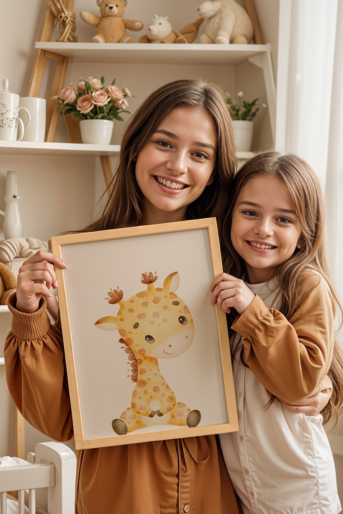 Çocuk Odası, Bebek Odası Ahşap Çerçeveli Poster, Tablo No:15