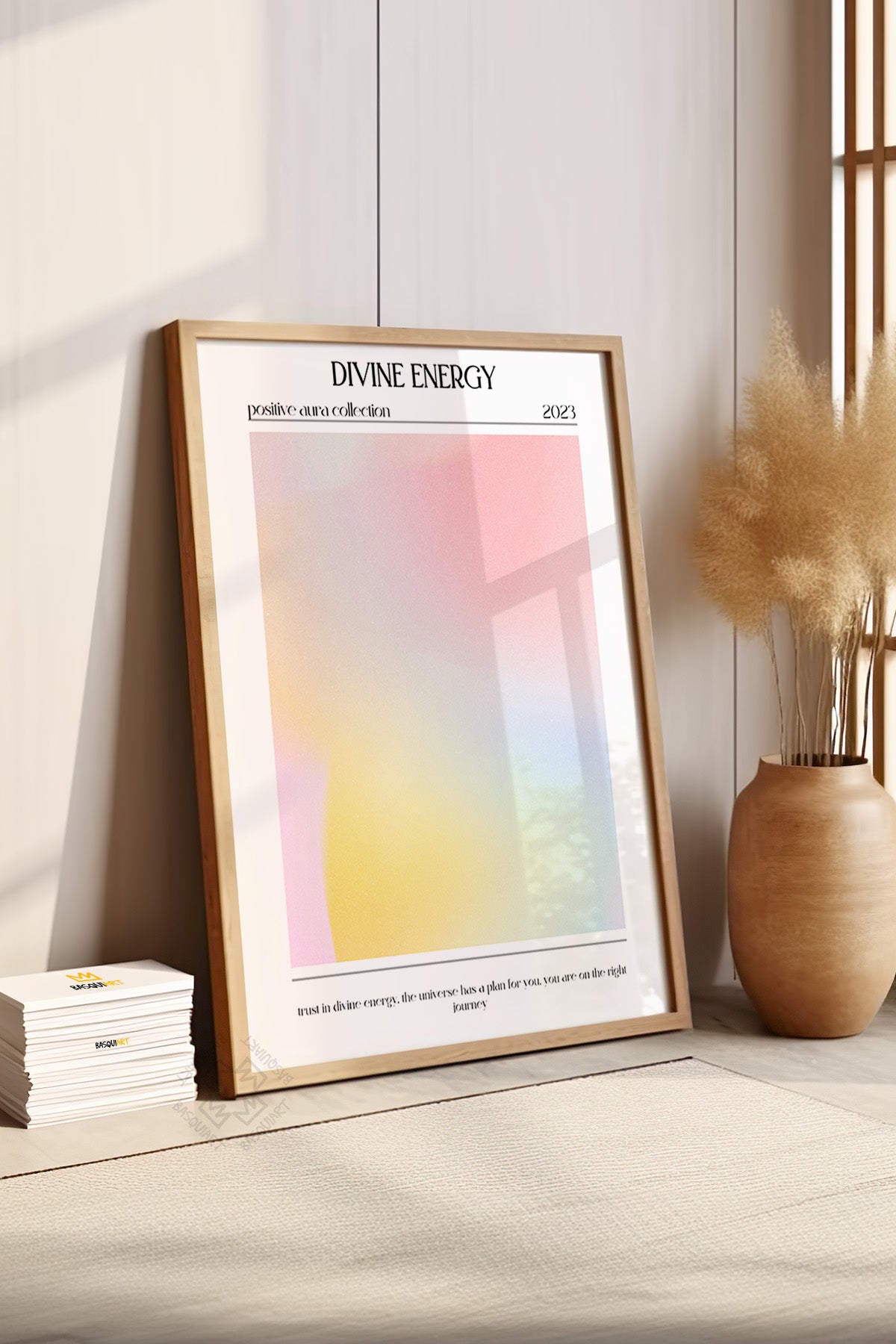 Aura Serisi Ahşap Çerçeveli Poster, Tablo No:52
