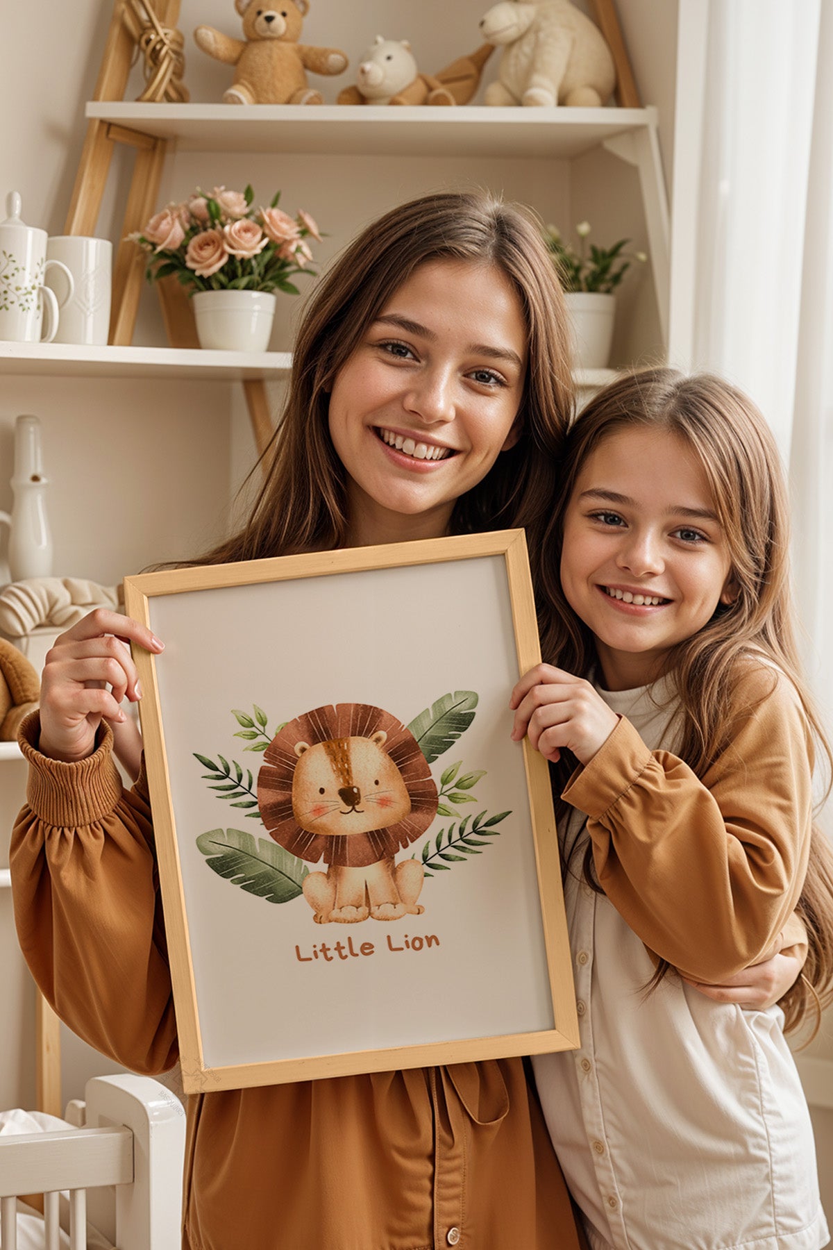 Çocuk Odası, Bebek Odası Ahşap Çerçeveli Poster, Tablo No:97