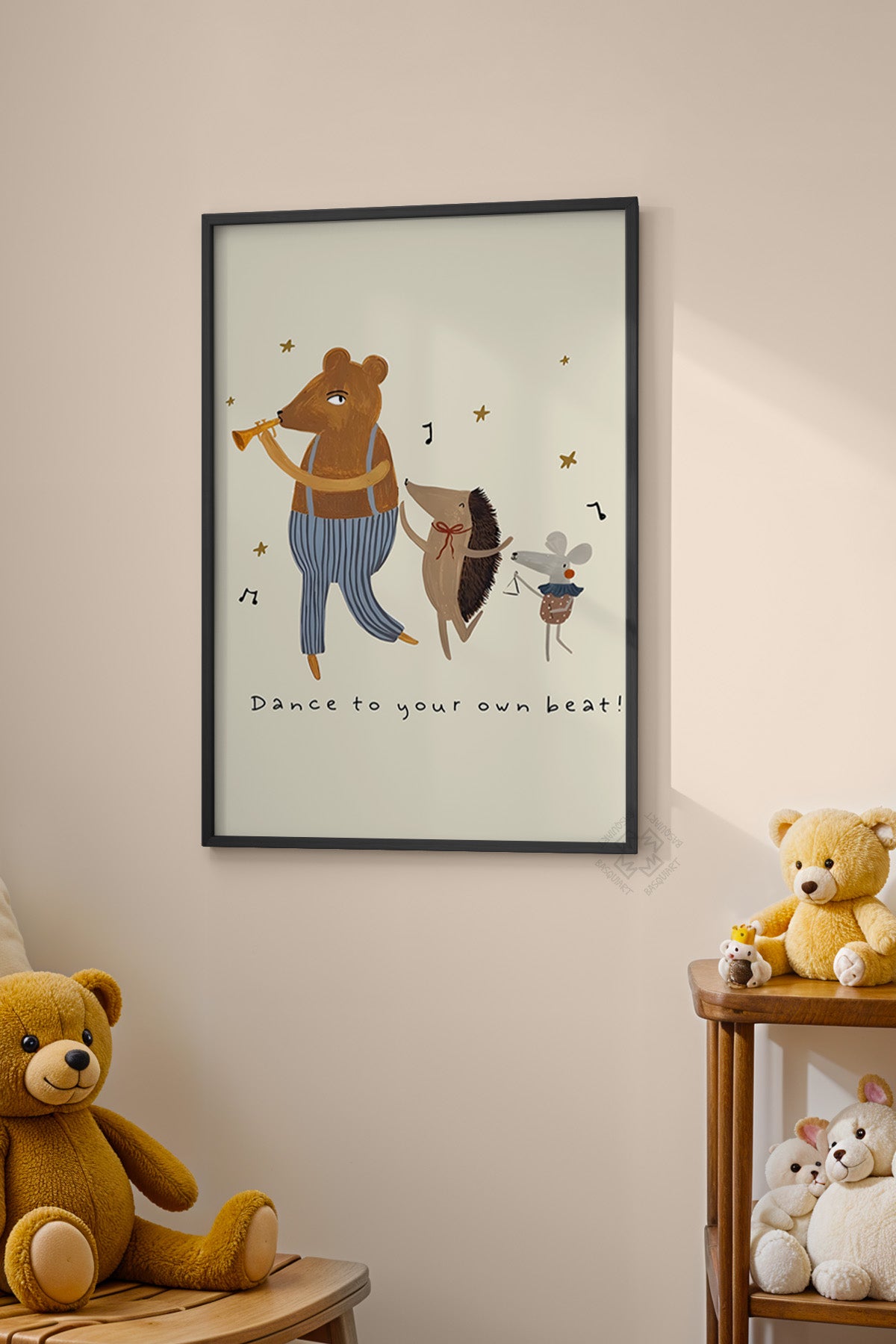 Çocuk Odası, Bebek Odası Siyah Çerçeveli Poster, Tablo No:39