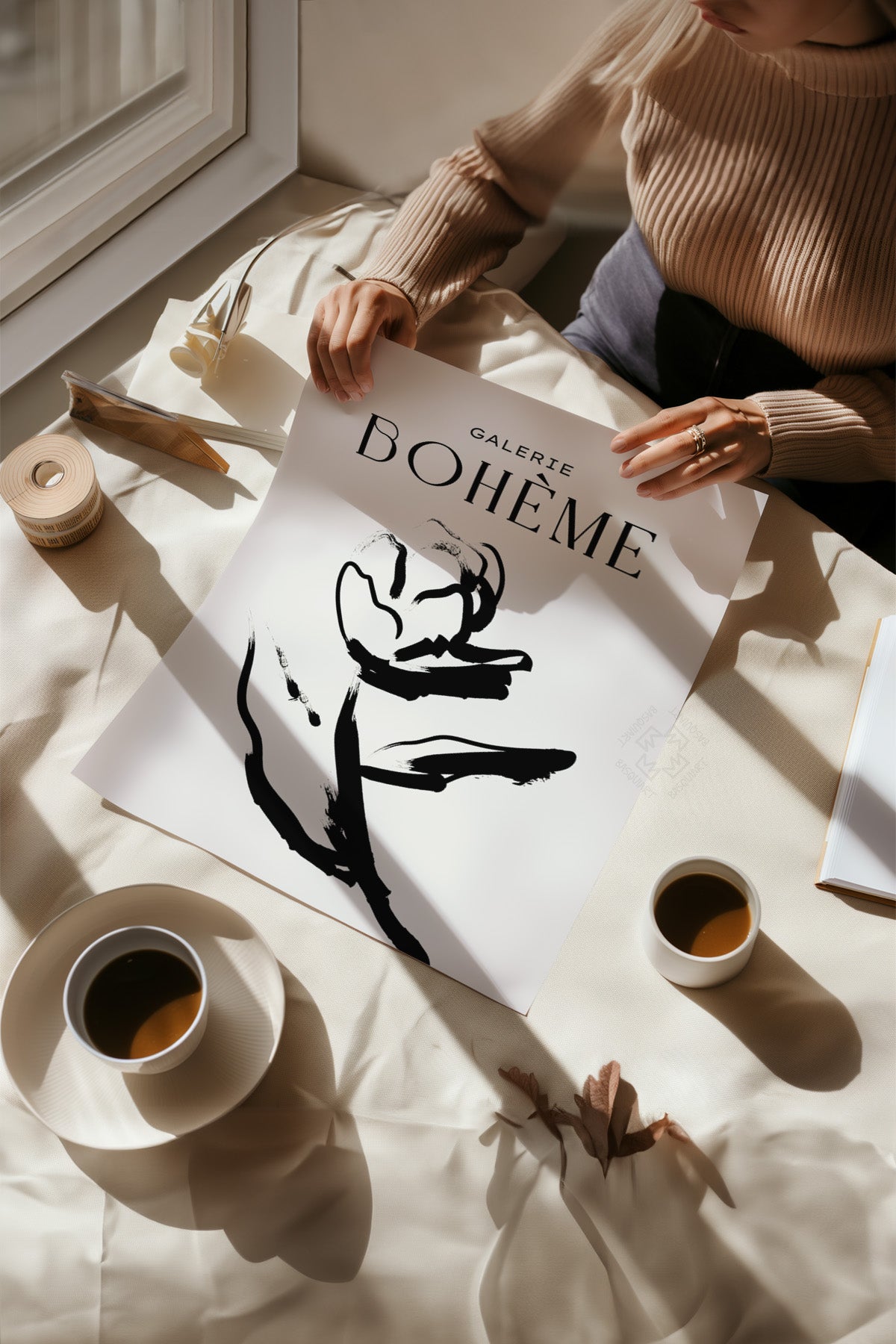 Boho Tarzı 4'lü Poster Seti, Duvar Dekoru No:4