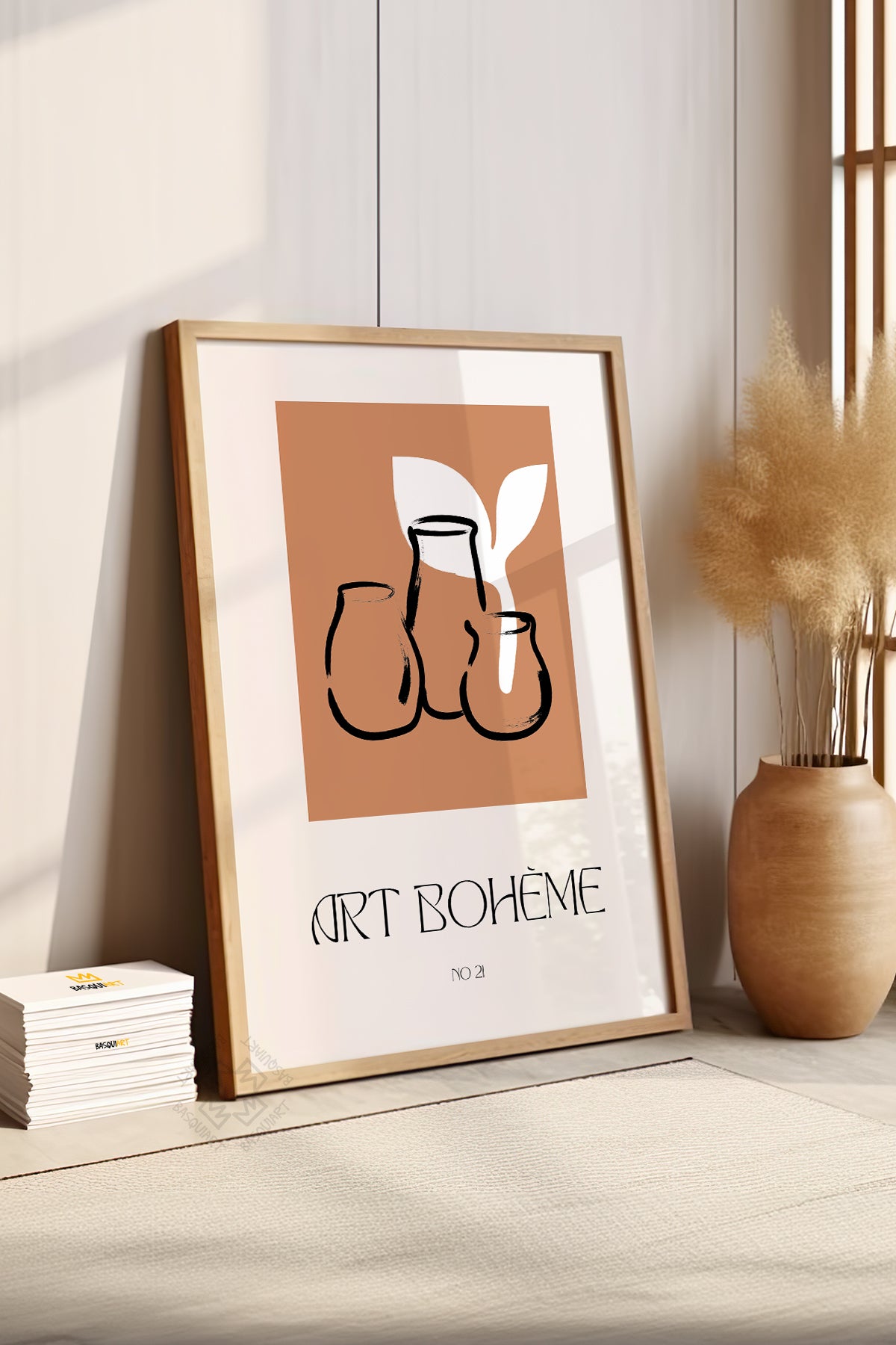 Bohemian Serisi Ahşap Çerçeveli Poster, Tablo No:69
