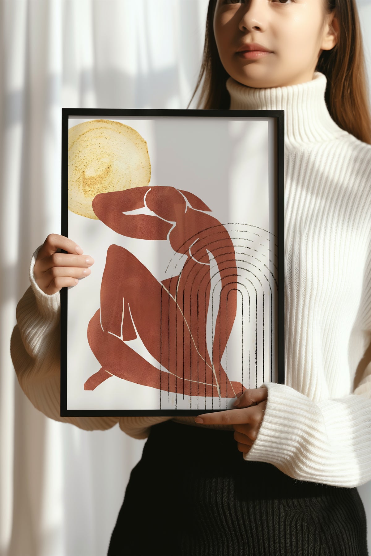 Bohemian Serisi Siyah Çerçeveli Poster, Tablo No:24