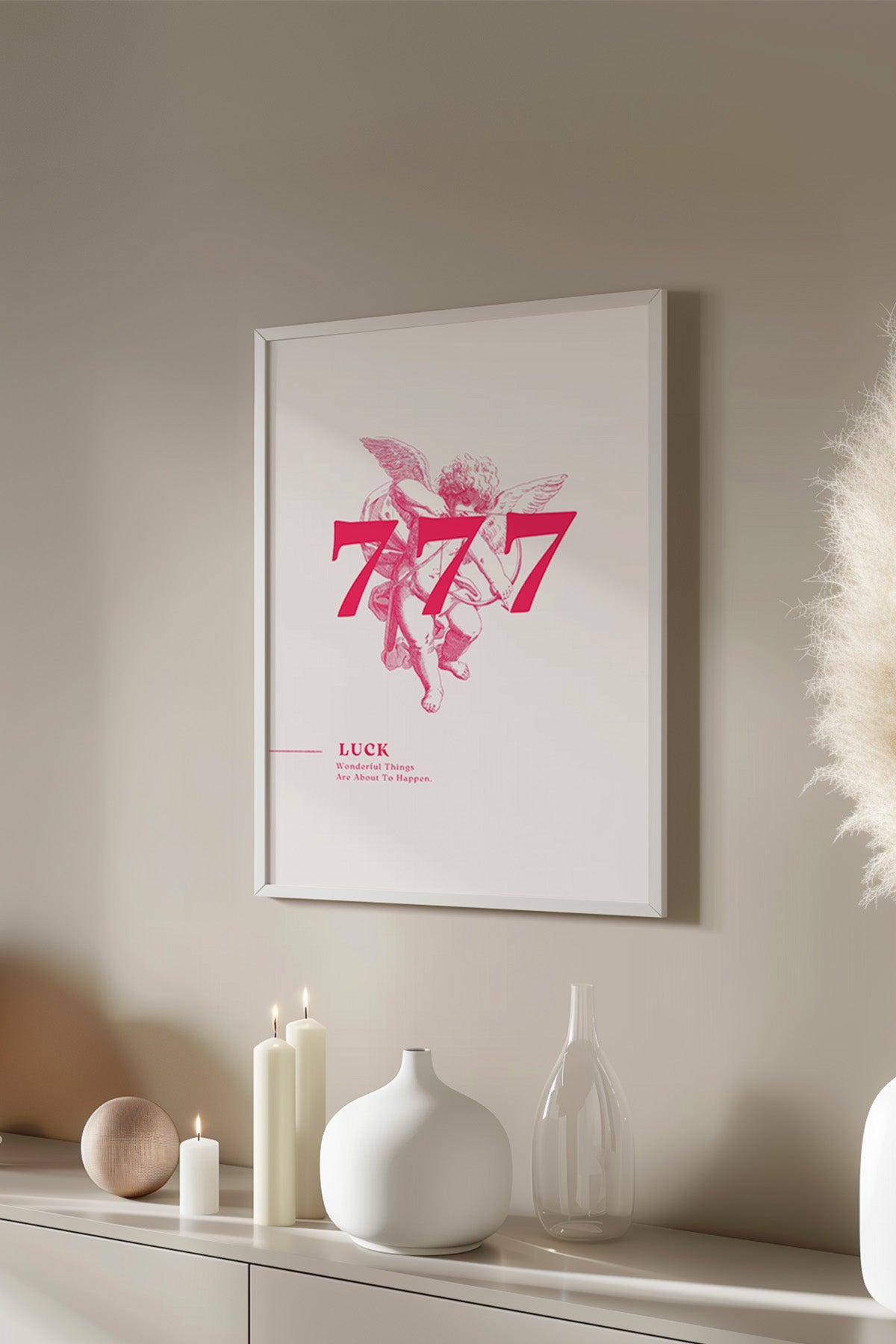 Lucky You Serisi Beyaz Çerçeveli Poster, Tablo Duvar Dekoru No:87