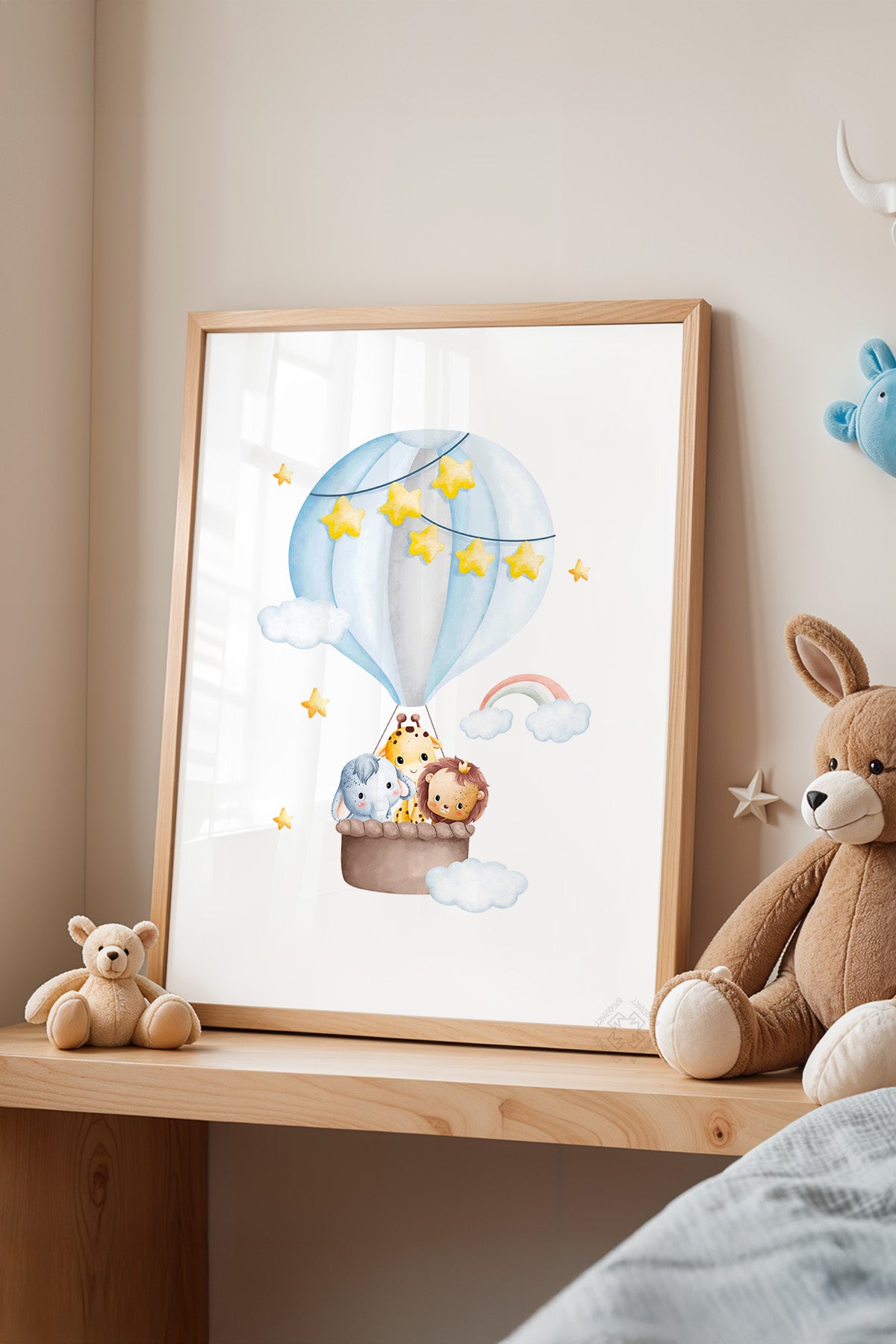 Çocuk Odası, Bebek Odası Ahşap Çerçeveli Poster, Tablo No:9
