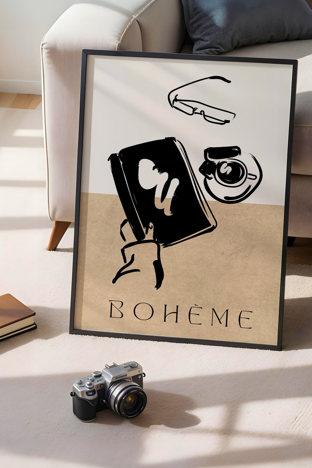 Bohemian Serisi Siyah Çerçeveli Poster, Tablo No:68