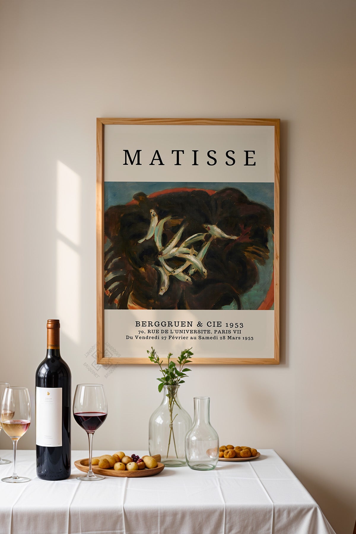 Henri Matisse Serisi Ahşap Çerçeveli Poster, Tablo Duvar Dekoru No:4