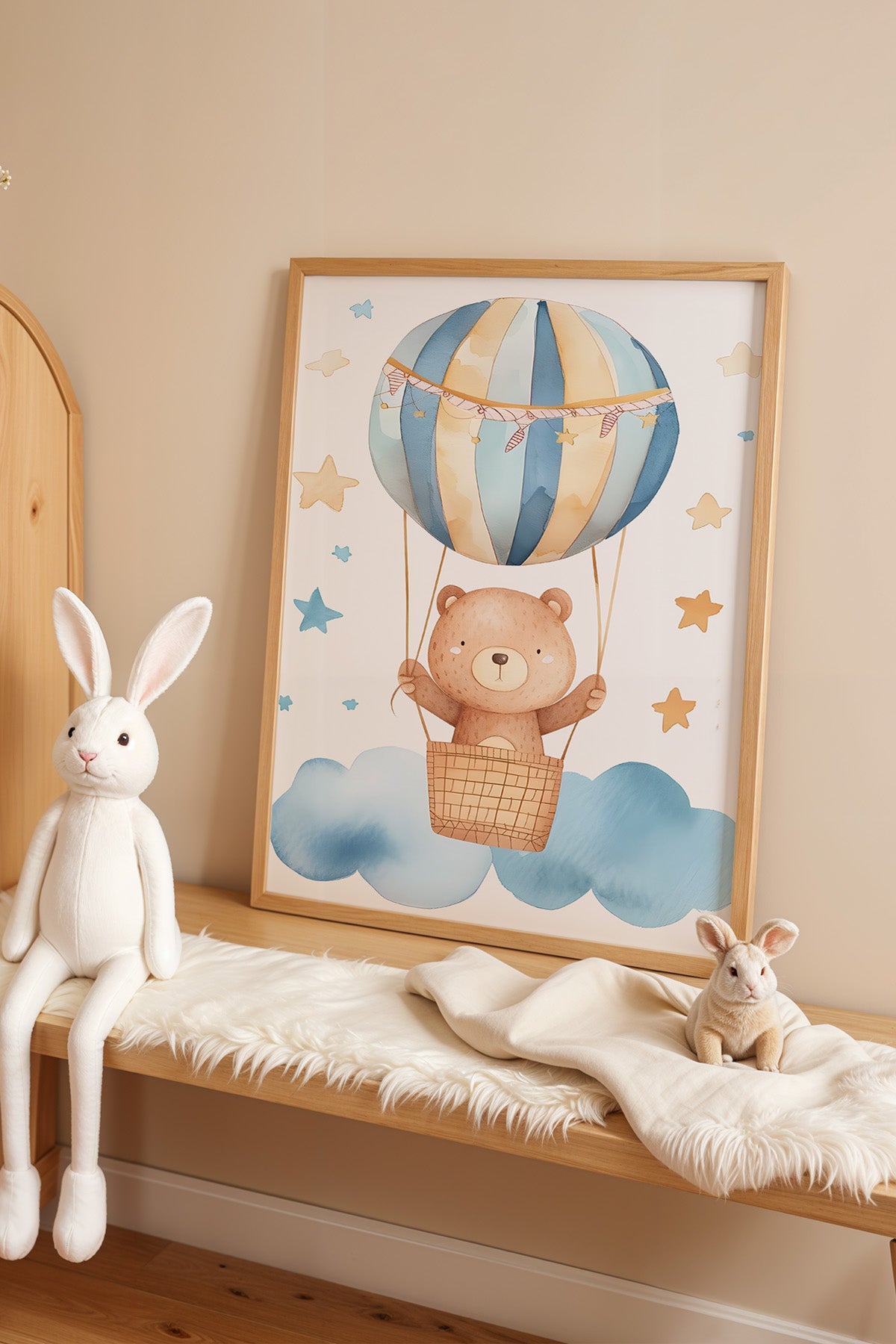 Çocuk Odası, Bebek Odası Ahşap Çerçeveli Poster, Tablo No:85