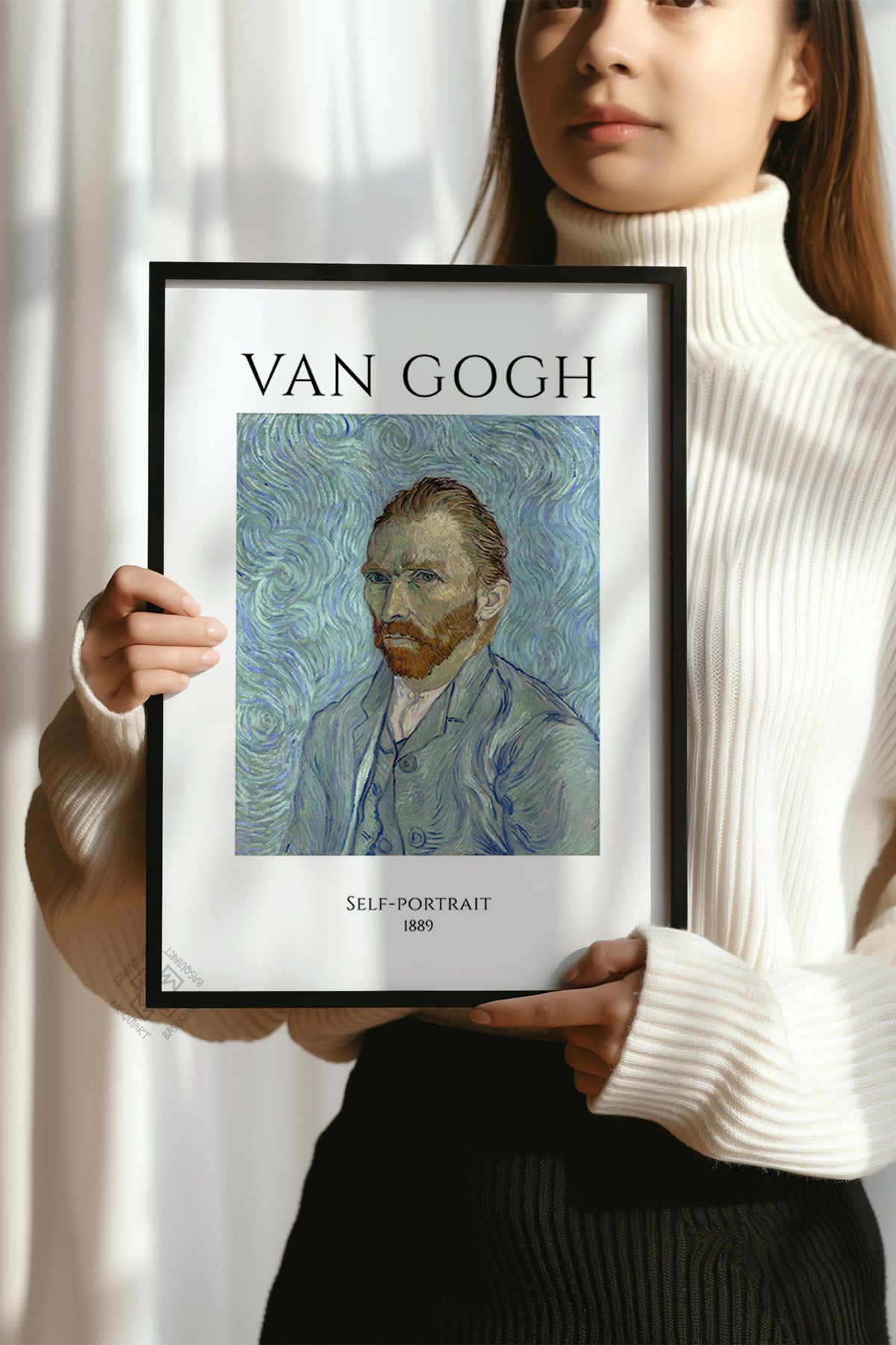 Vincent Van Gogh Serisi Siyah Çerçeveli Poster, Tablo Duvar Dekoru No:11