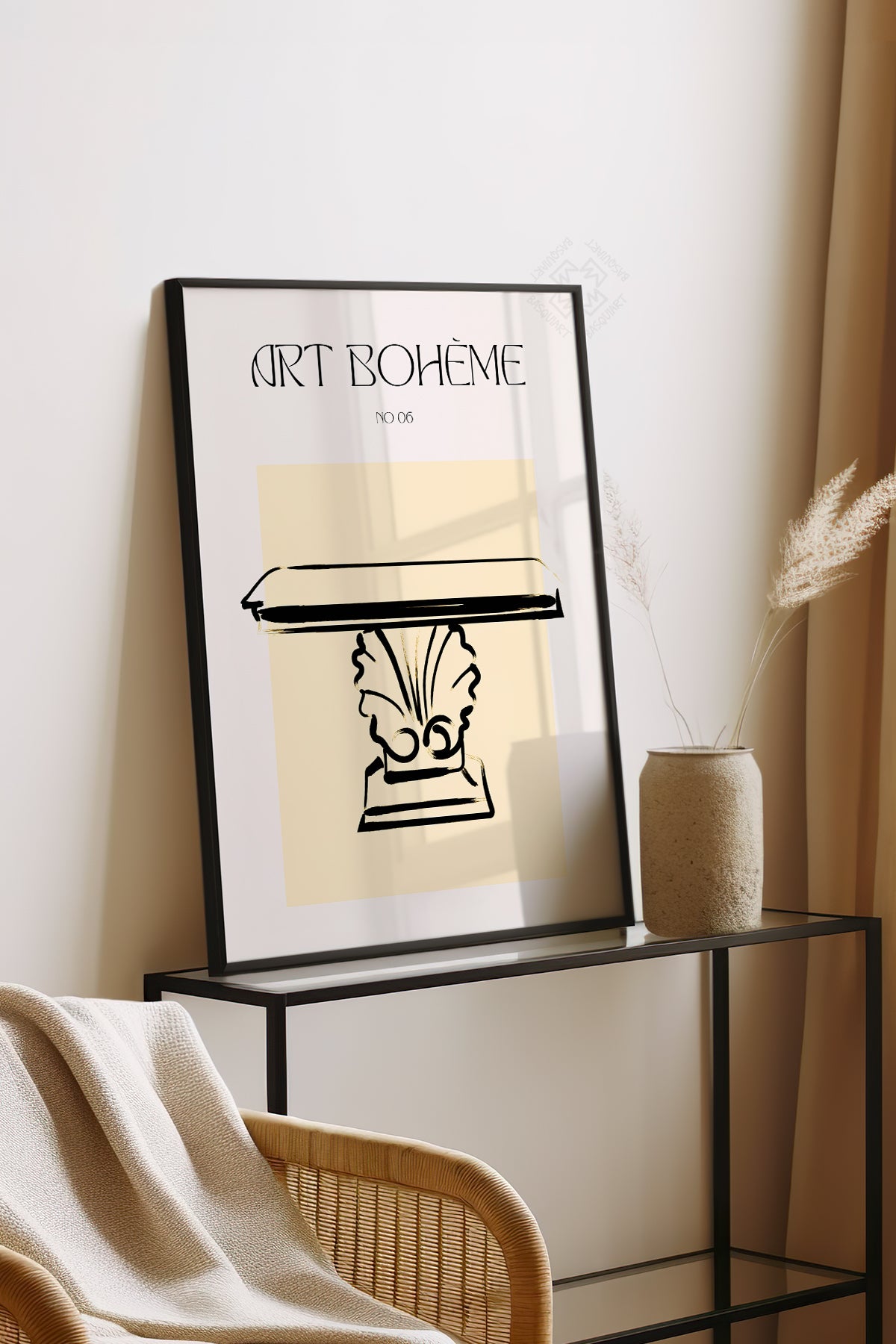 Bohemian Serisi Siyah Çerçeveli Poster, Tablo No:67