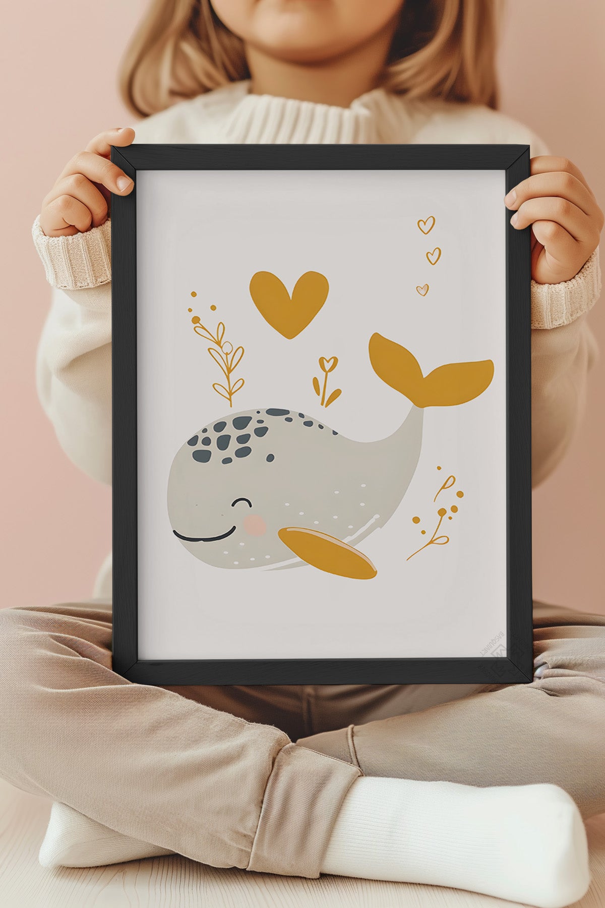 Çocuk Odası, Bebek Odası Siyah Çerçeveli Poster, Tablo No:52