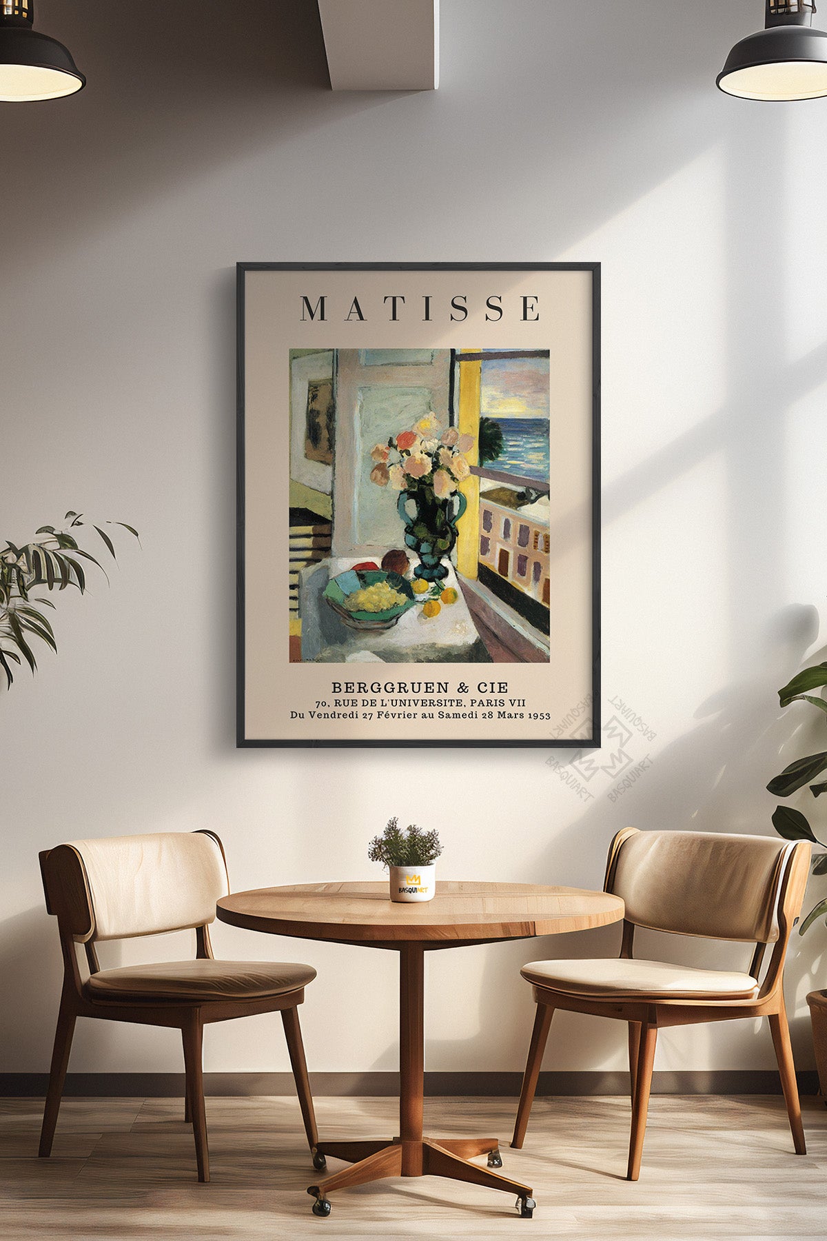 Henri Matisse Serisi Siyah Çerçeveli Poster, Tablo Duvar Dekoru No:14