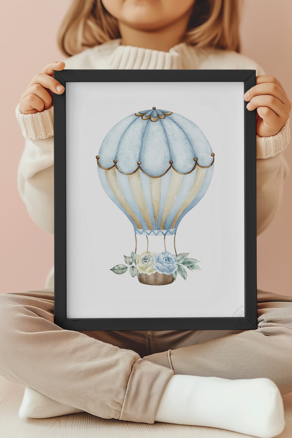 Çocuk Odası, Bebek Odası Siyah Çerçeveli Poster, Tablo No:6
