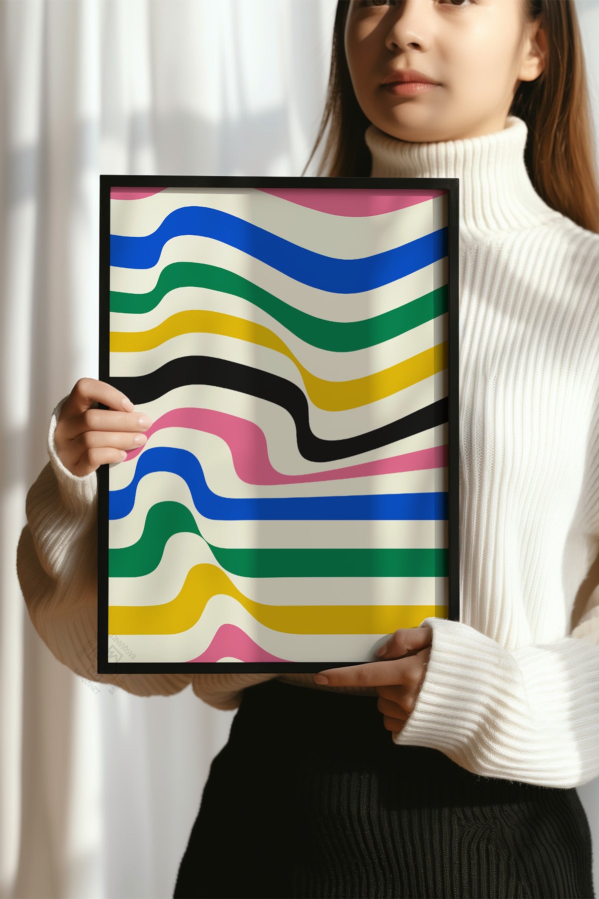 Bauhaus Serisi Siyah Çerçeveli Poster, Tablo No:36
