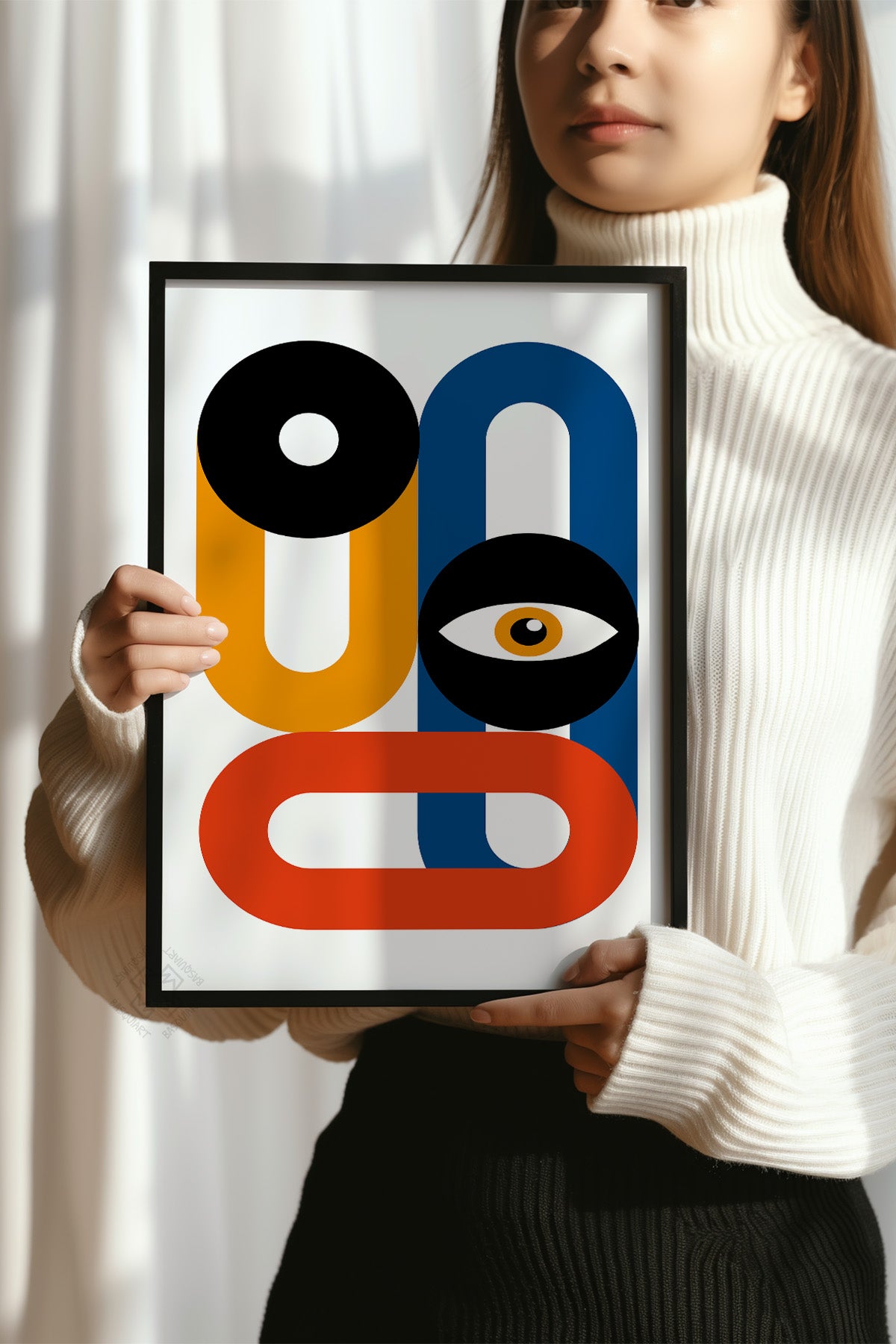 Bauhaus Serisi Siyah Çerçeveli Poster, Tablo No:2