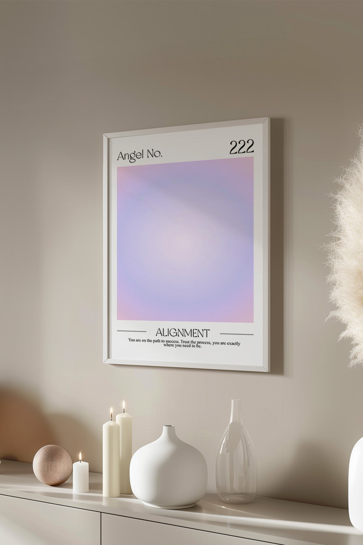Aura Serisi Beyaz Çerçeveli Poster, Tablo No:6