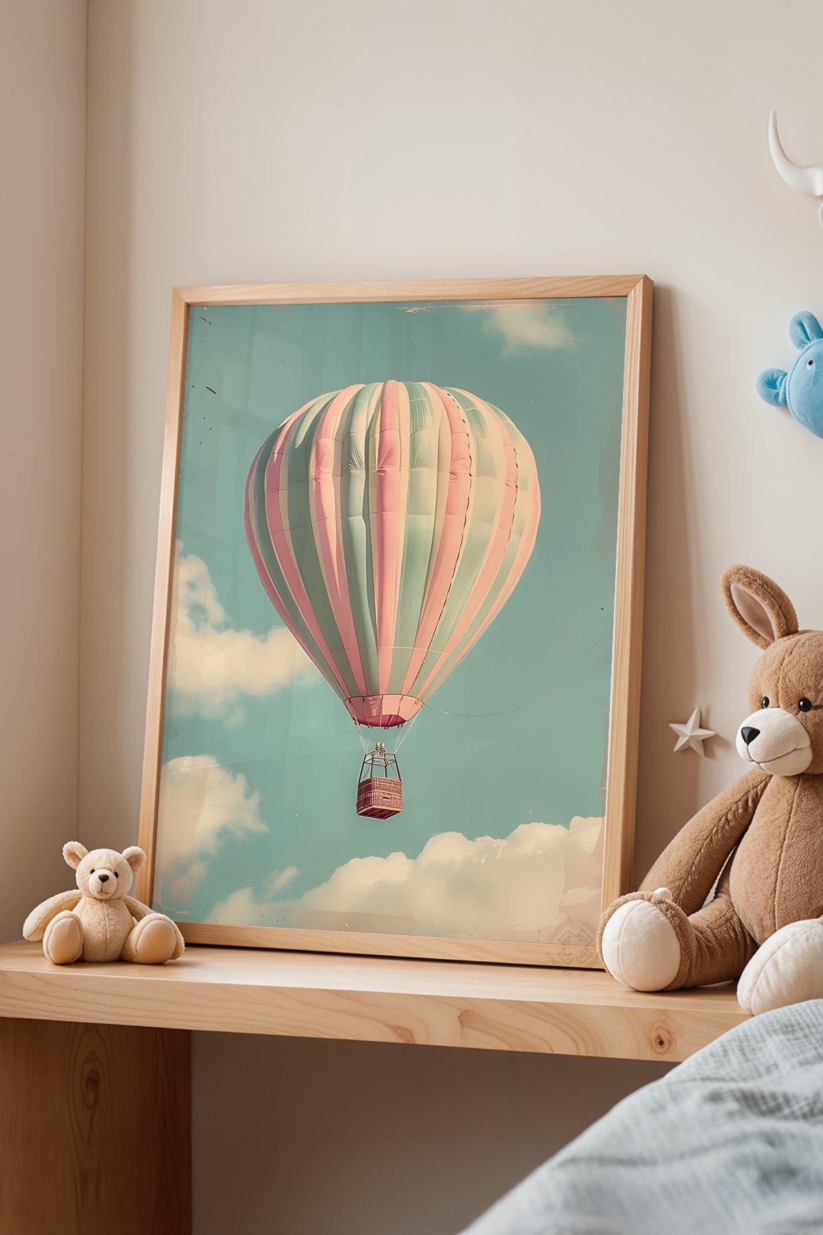 Çocuk Odası, Bebek Odası Ahşap Çerçeveli Poster, Tablo No:88