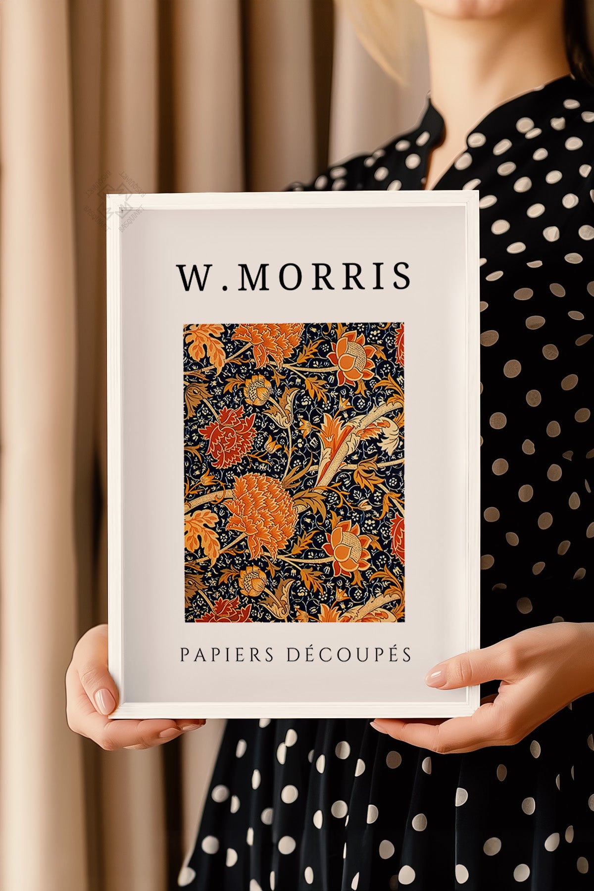 William Morris Serisi Beyaz Çerçeveli Poster, Tablo Duvar Dekoru No:16