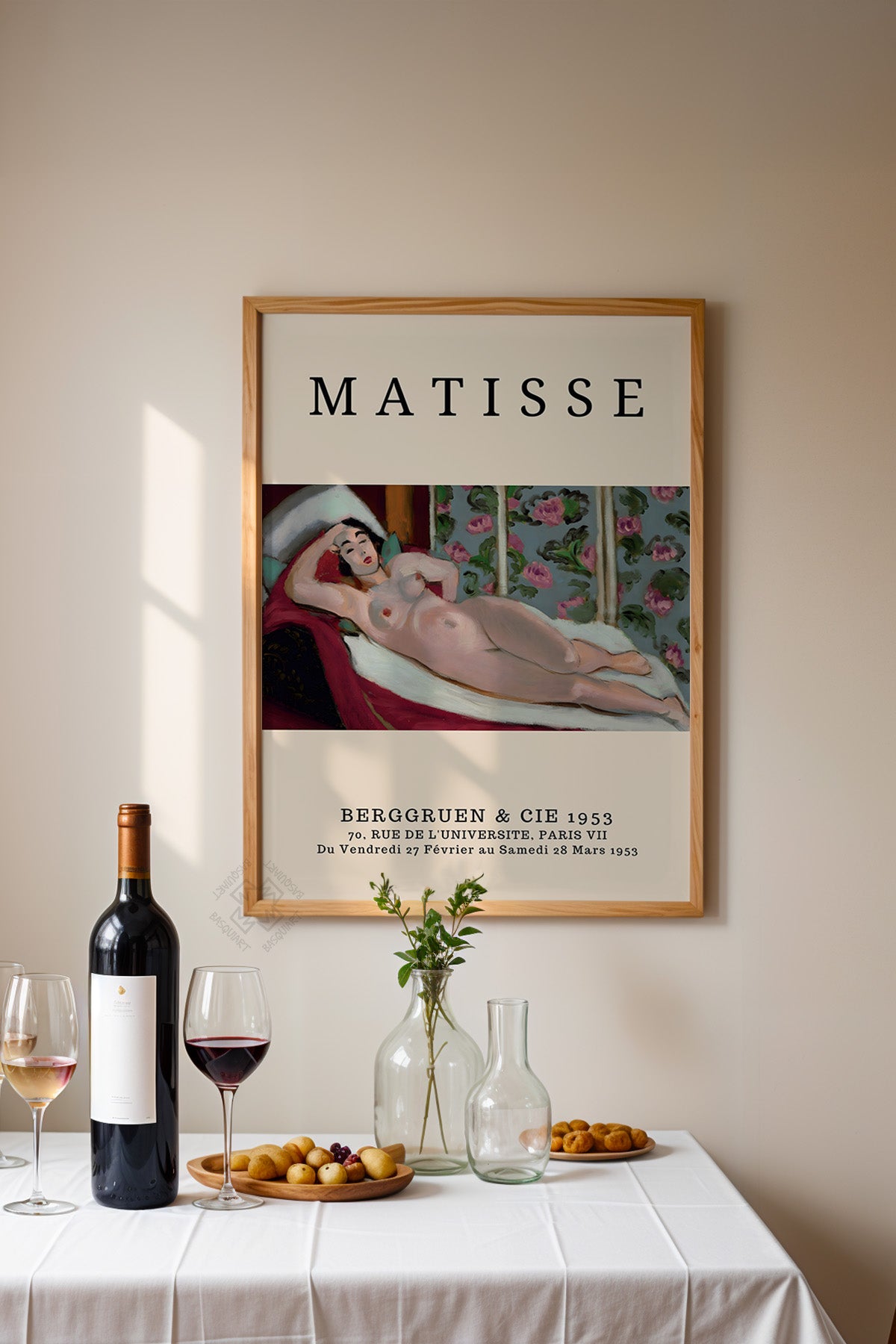 Henri Matisse Serisi Ahşap Çerçeveli Poster, Tablo Duvar Dekoru No:5
