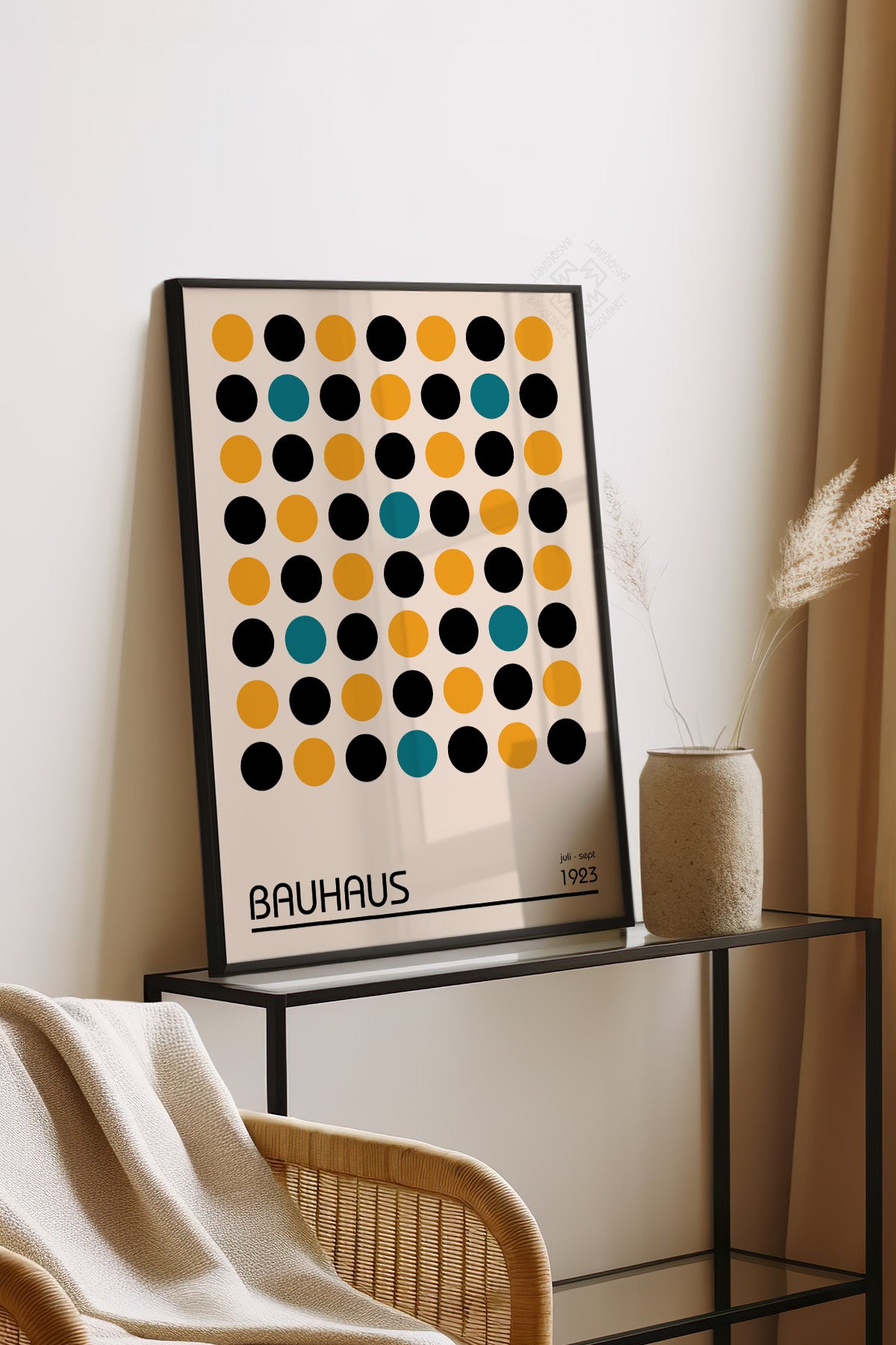 Bauhaus Serisi Siyah Çerçeveli Poster, Tablo No:31